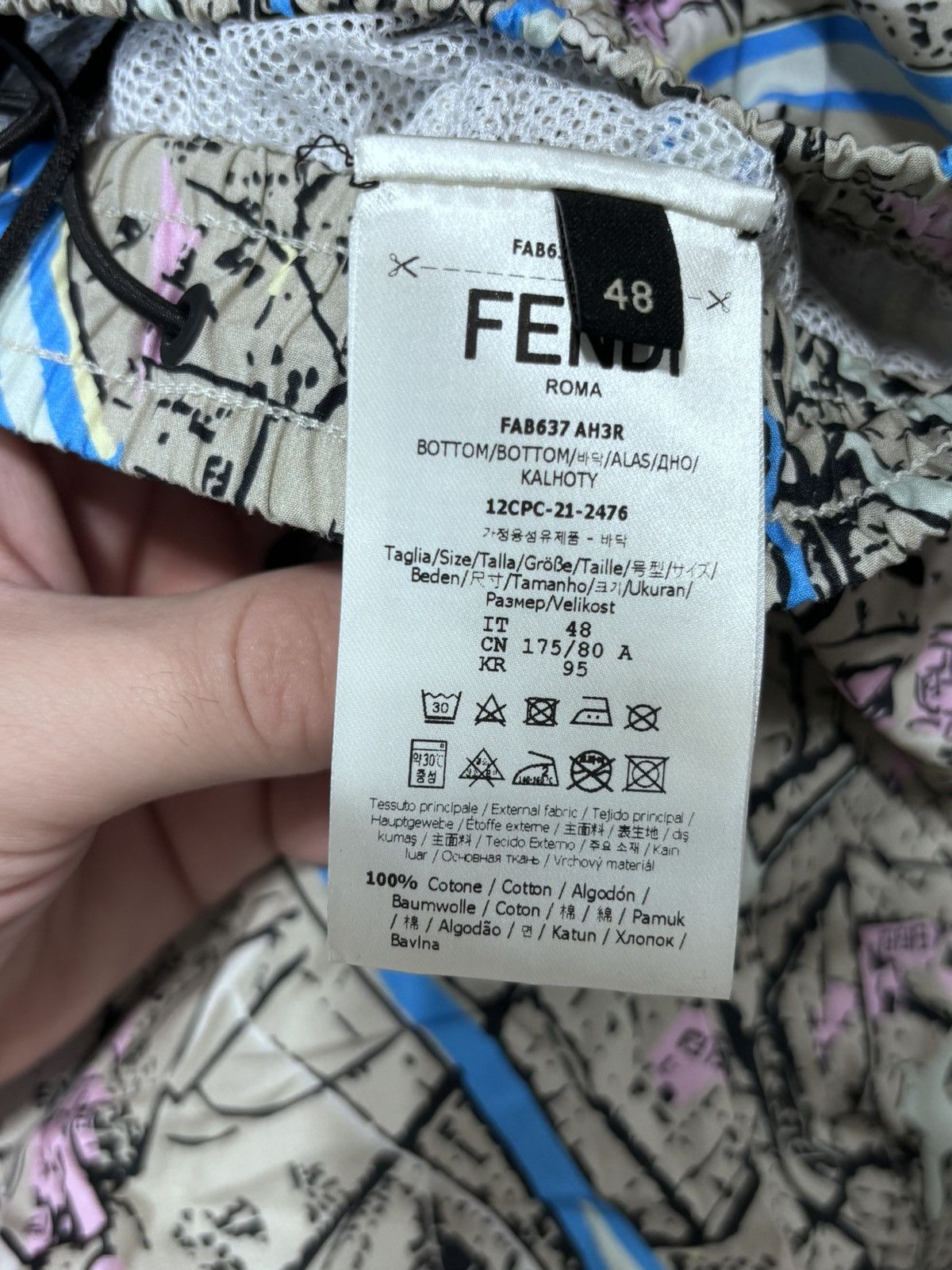 Fendi FENDI Abstract Map Print Bermuda Shorts Size US 34 / EU 50 - 7 Thumbnail