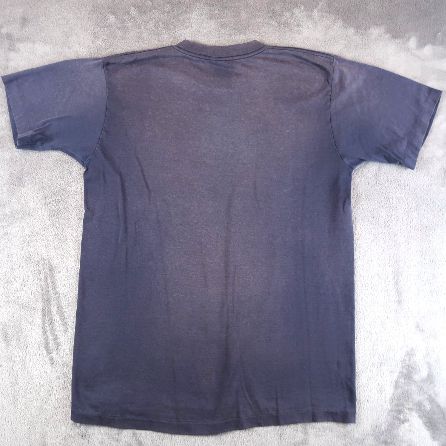 Adidas VINTAGE 80s adidas Trefoil Faded Blue T-Shirt Mens L Short Sleeve Crew Neck Striped Classic Sports Size US L / EU 52-54 / 3 - 2 Thumbnail