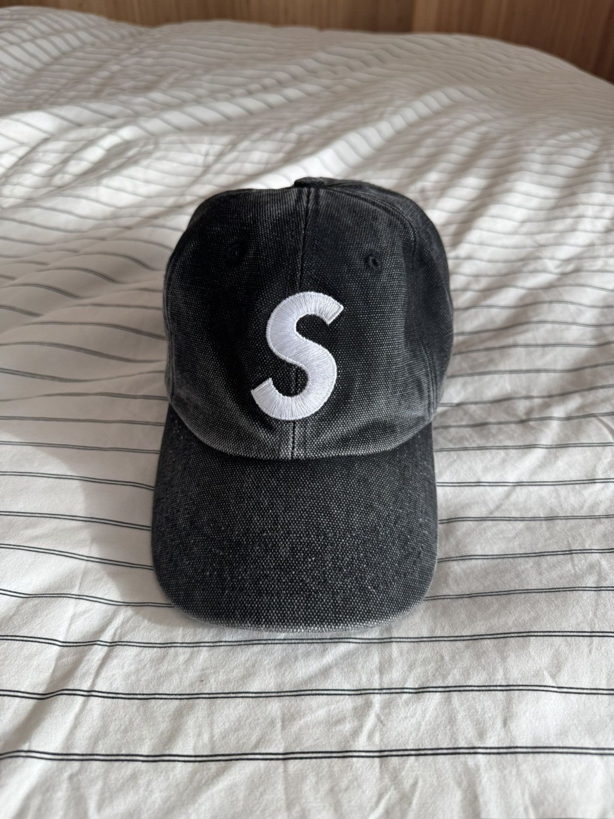 Supreme SUPREME S LOGO PIGMENT DYED 6 PANEL CAP BLACK OS Size ONE SIZE - 3 Thumbnail