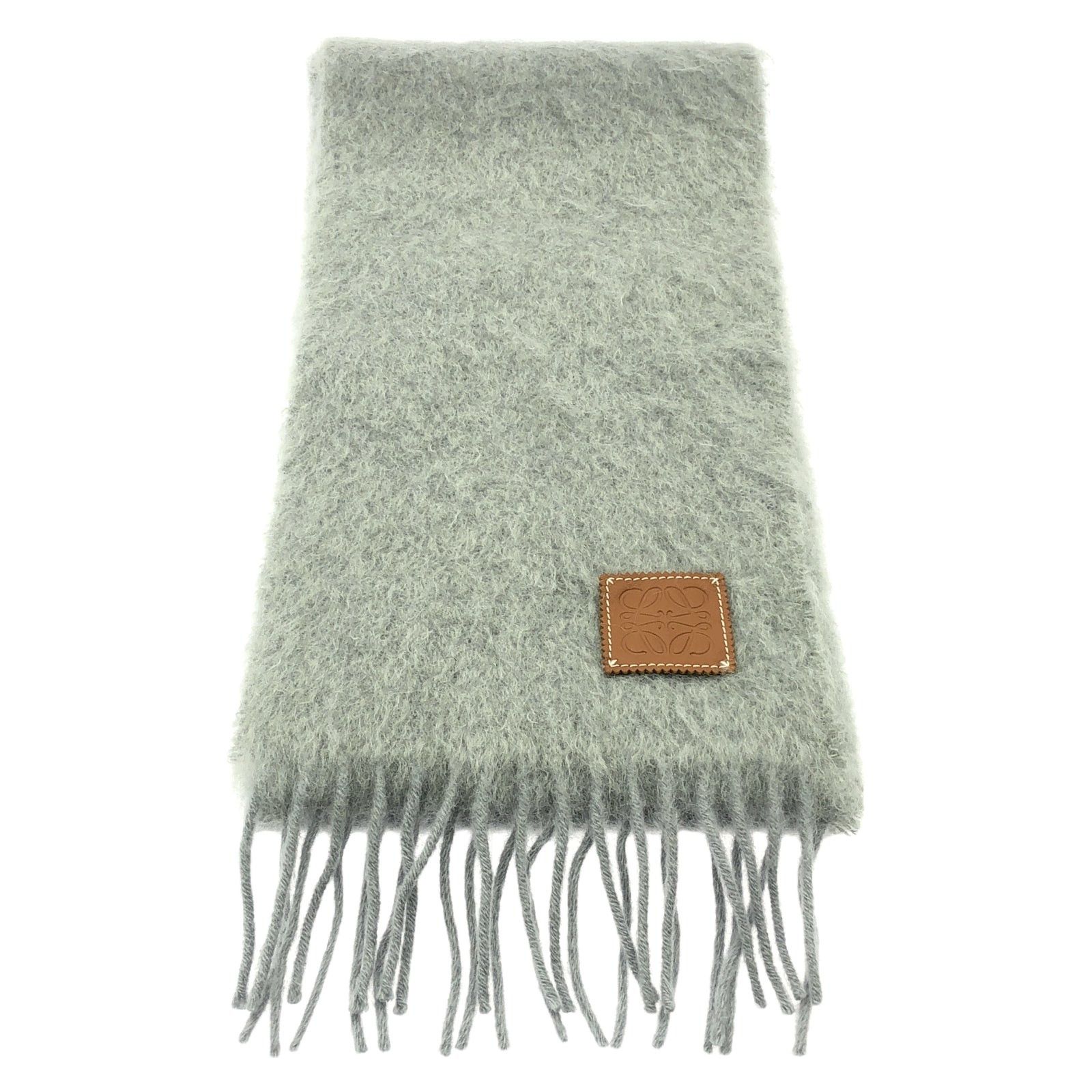 Loewe Loewe Scarf Wool Gray Size ONE SIZE - 1 Thumbnail