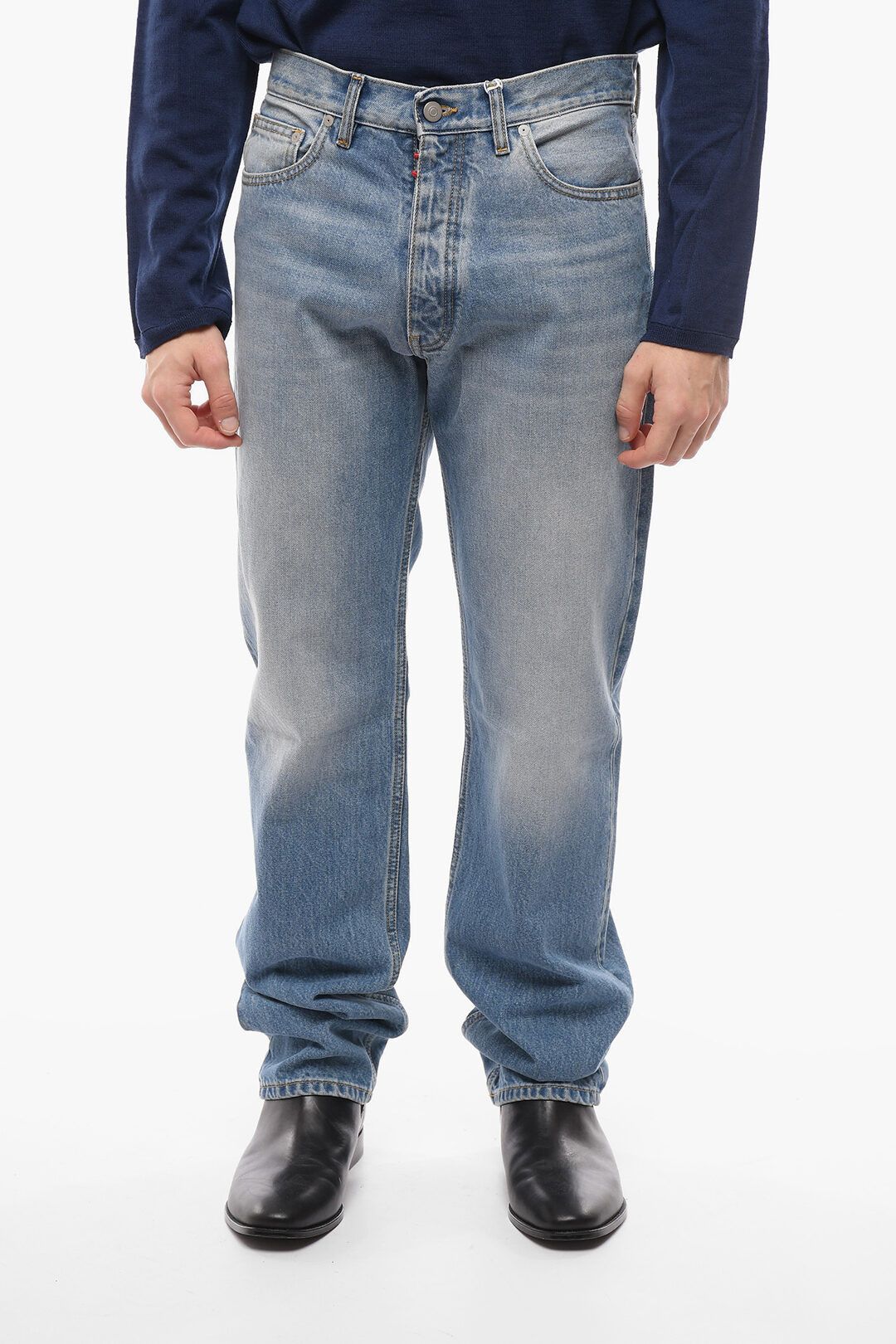 image of Maison Margiela Og1Mm1223 Denim In Light Blue, Men's (Size 31)