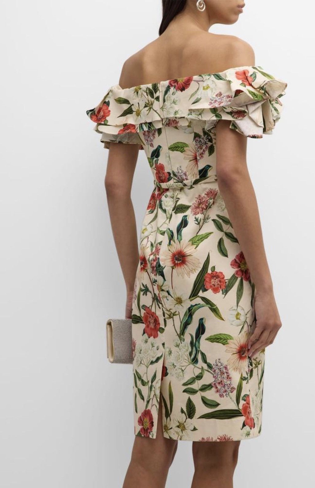 Other Teri Jon Floral Off-the-Shoulder Sheath Dress size 4 Size S / US 4 / IT 40 - 5 Thumbnail