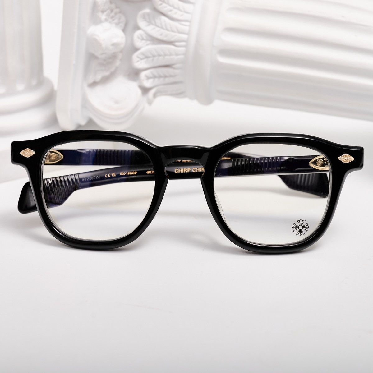 Chrome Hearts CHROME HEARTS CHIRP CHIRP BLACK - 18KGP GLASSES Size ONE SIZE - 6 Thumbnail