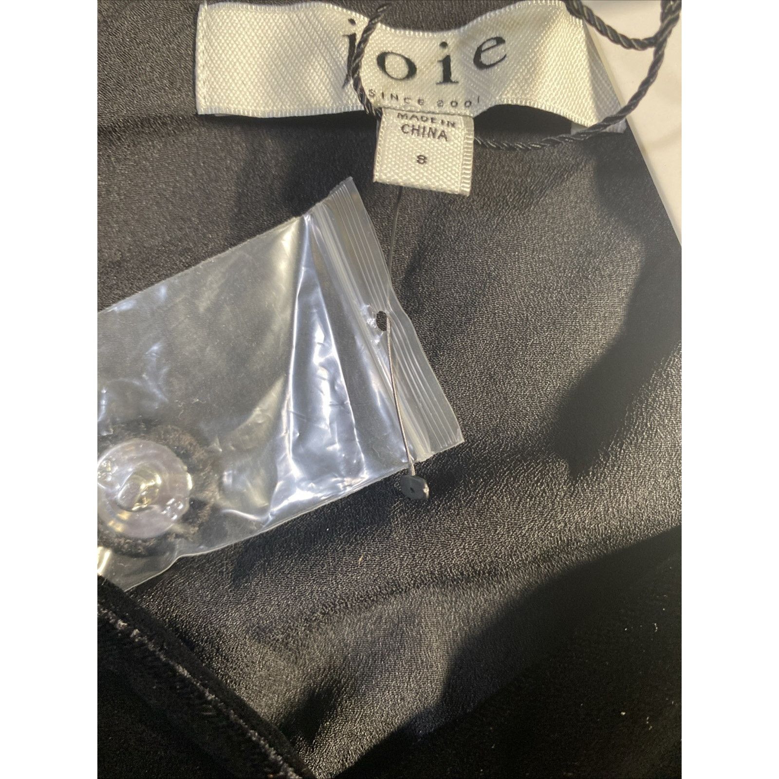 Joie Joie Juniper Velvet Flutter Sleeve Blouse Top Black Caviar Size M / US 6-8 / IT 42-44 - 5 Thumbnail