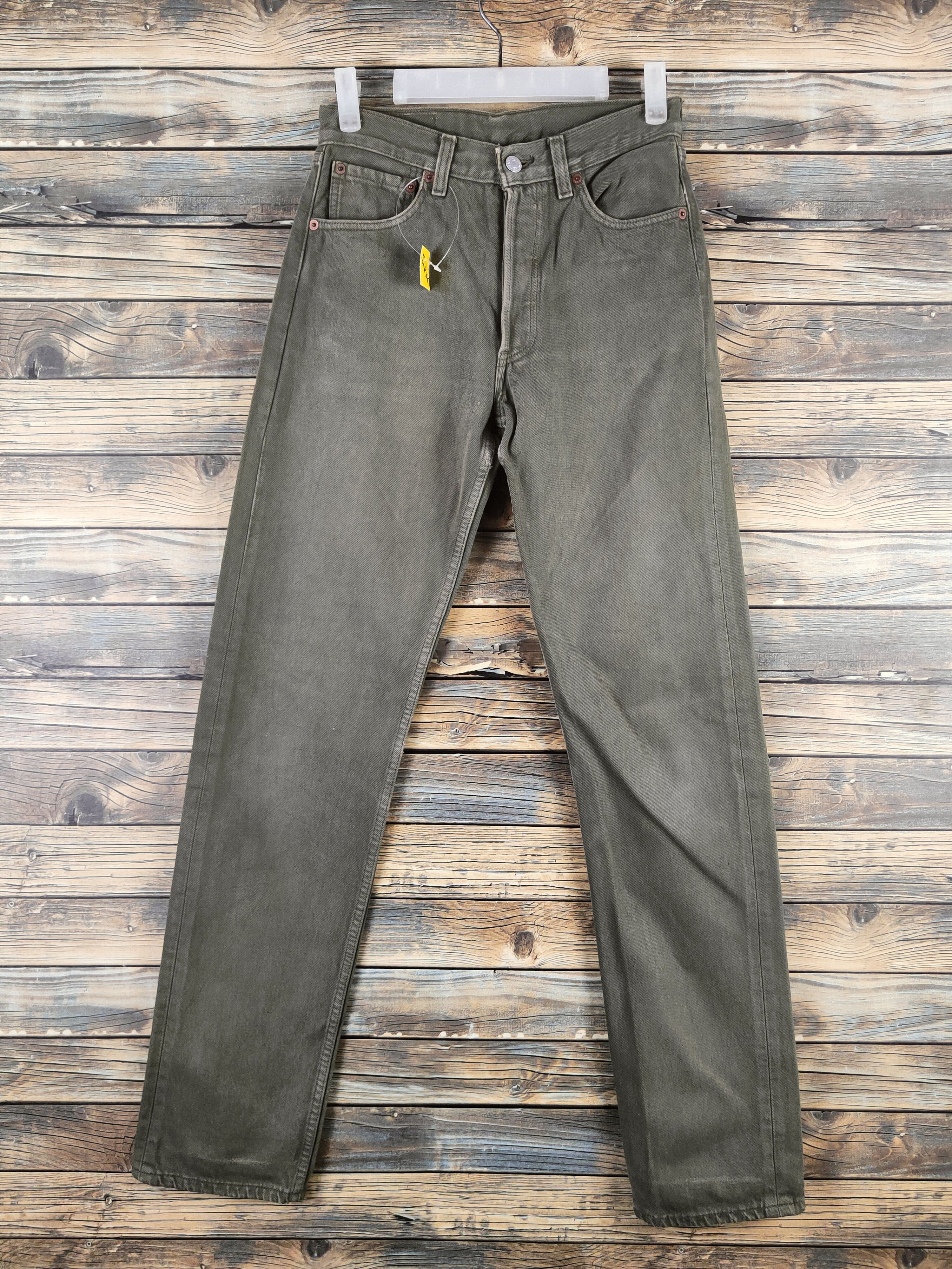 Levi's 501 Levi's Olive vintage Denim Jeans #S2836 Size US 27 - 1 Thumbnail