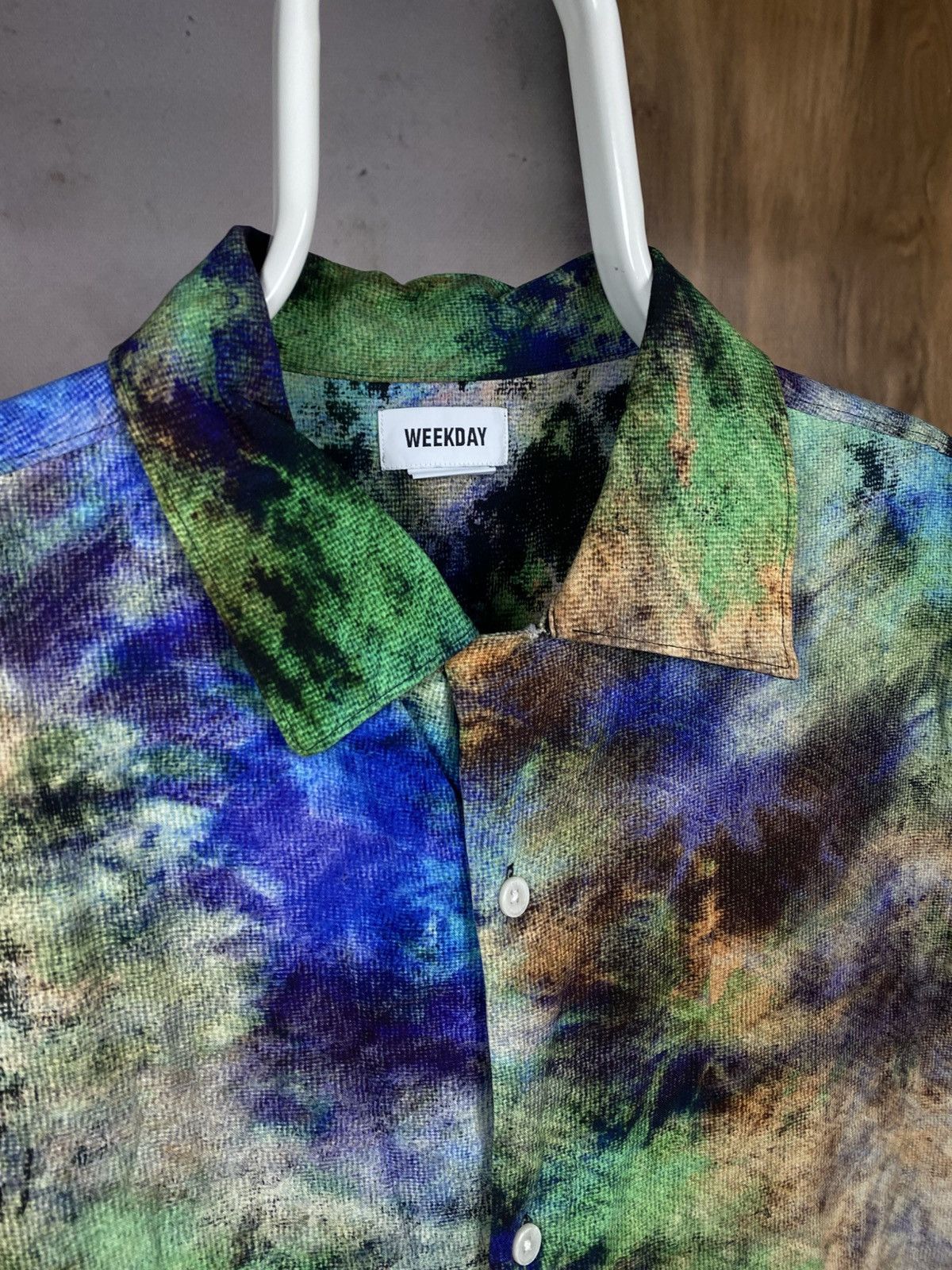 Weekday 🎨Shirt Short Sleeve Weekday Multicolour Art Tie Diy Tee🎨 Size US XL / EU 56 / 4 - 2 Thumbnail