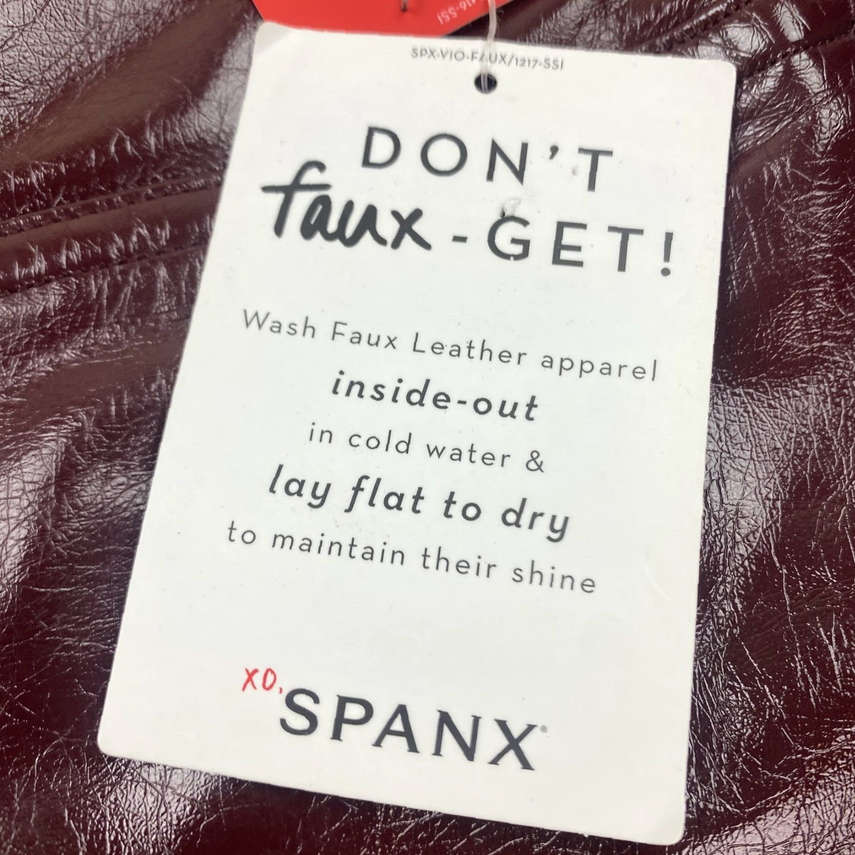 Spanx Spanx Faux Patent Leather Leggings Womens Small Ruby High Rise Shiny Red Pants Size 28" / US 6 / IT 42 - 5 Thumbnail