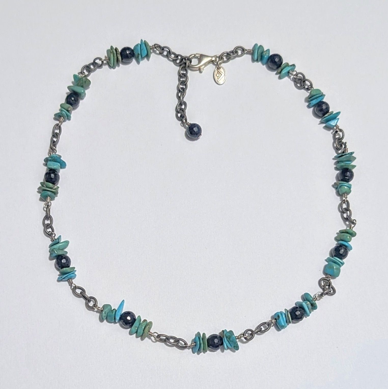 Other Silpada sterling silver necklace Turquoise chips onyx Size ONE SIZE - 2 Thumbnail