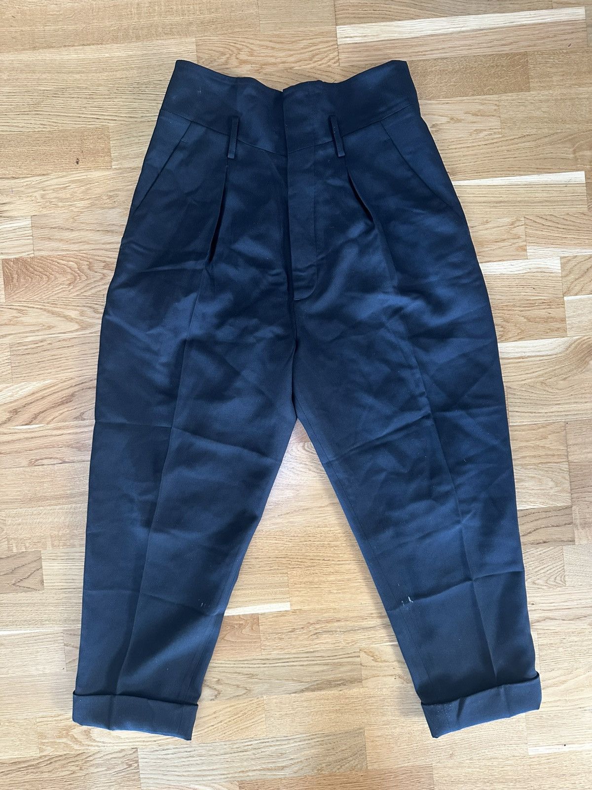 Haider Ackermann High Waist Pleated Black Pants Size US 30 / EU 46 - 2 Thumbnail