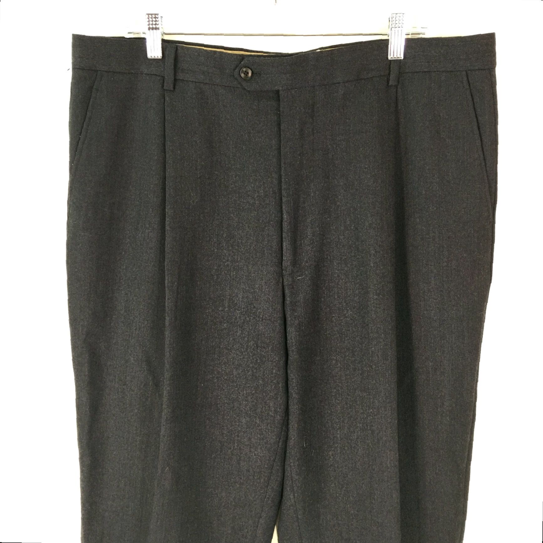 Joseph Abboud VINTAGE Joseph Abboud Men’s Dress Pants Size 38X32 Black High Rise Straight Fit Casual Formal Size US 38 / EU 54 - 2 Thumbnail