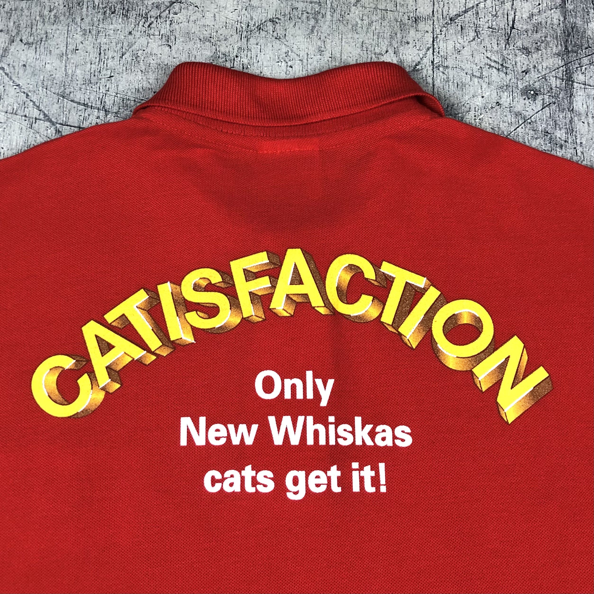 Vintage 90s New Whiskas Catisfaction Cats Screen Stars Polo Tee Size US XL / EU 56 / 4 - 6 Thumbnail