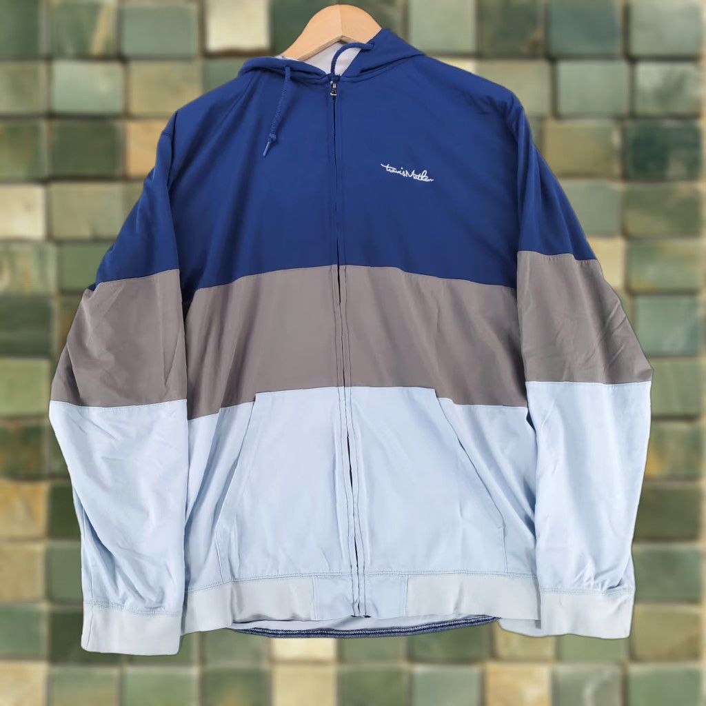 TravisMathew Travis Mathew Full Zip Hoodie Jacket Gray Blue Mens XXL Size US XXL / EU 58 / 5 - 1 Thumbnail
