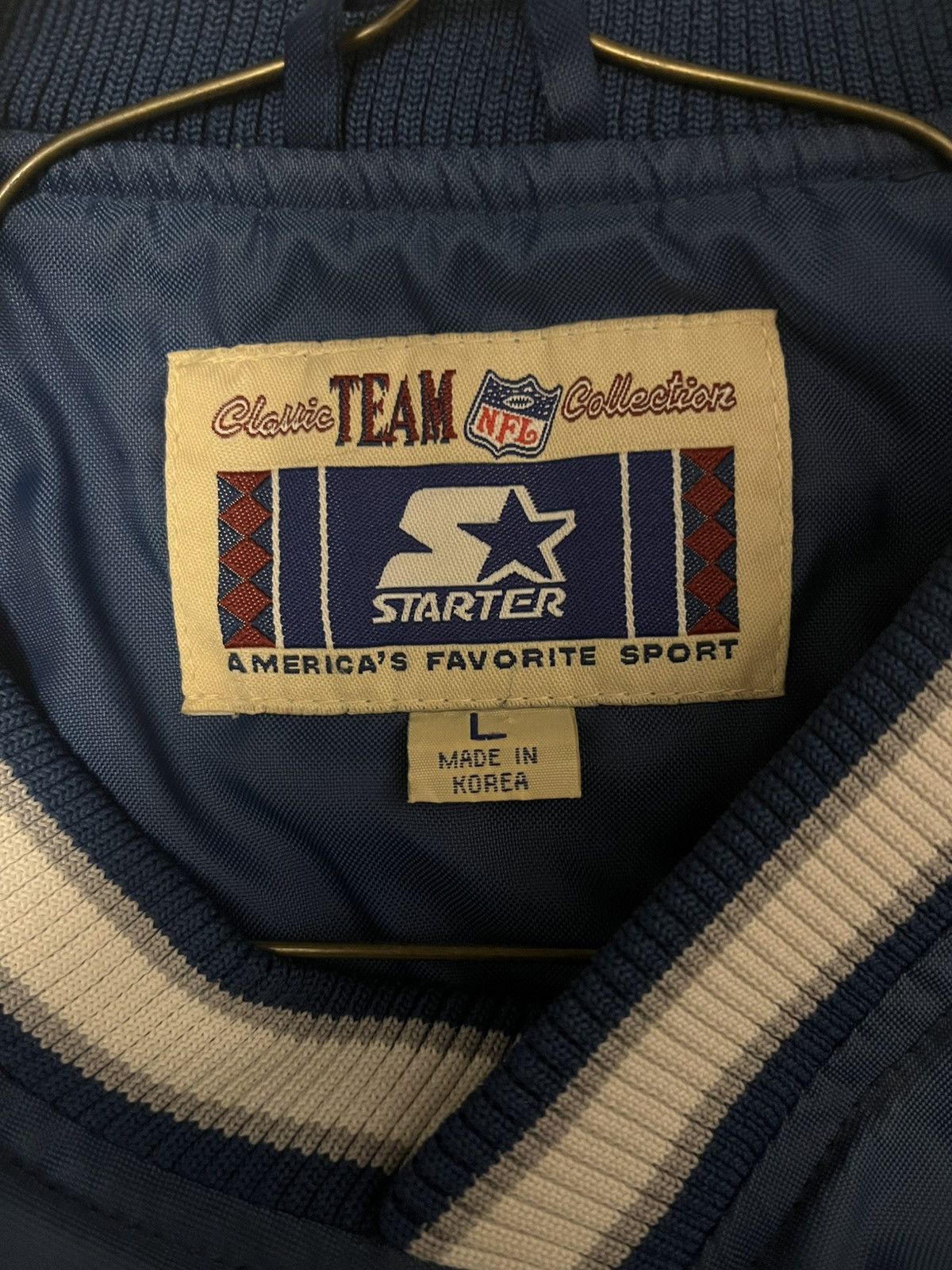 Starter STARTER x Dallas Cowboys 90's Vintage NFL Pullover Jacket, Size US L / EU 52-54 / 3 - 3 Thumbnail