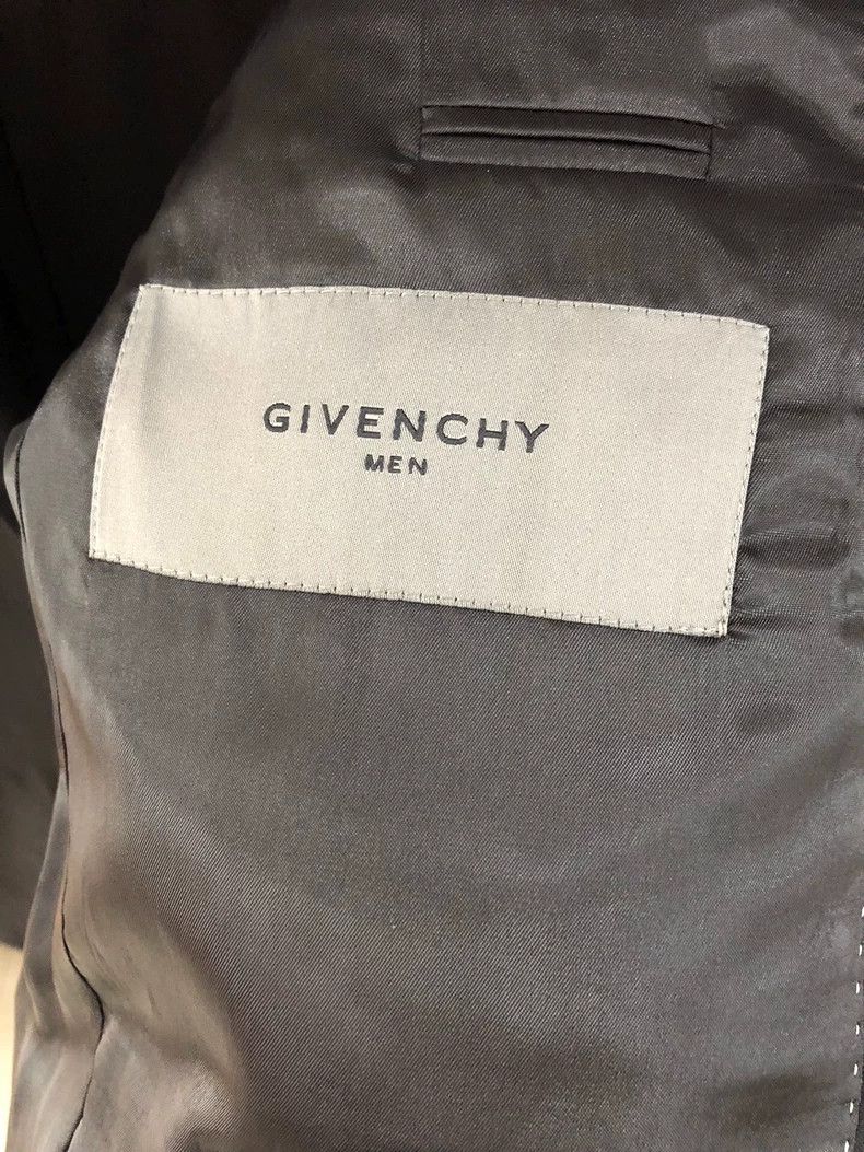 Givenchy Givenchy 100% Wool Men's Black Stripe Suit Jacket Size US M / EU 48-50 / 2 - 6 Thumbnail