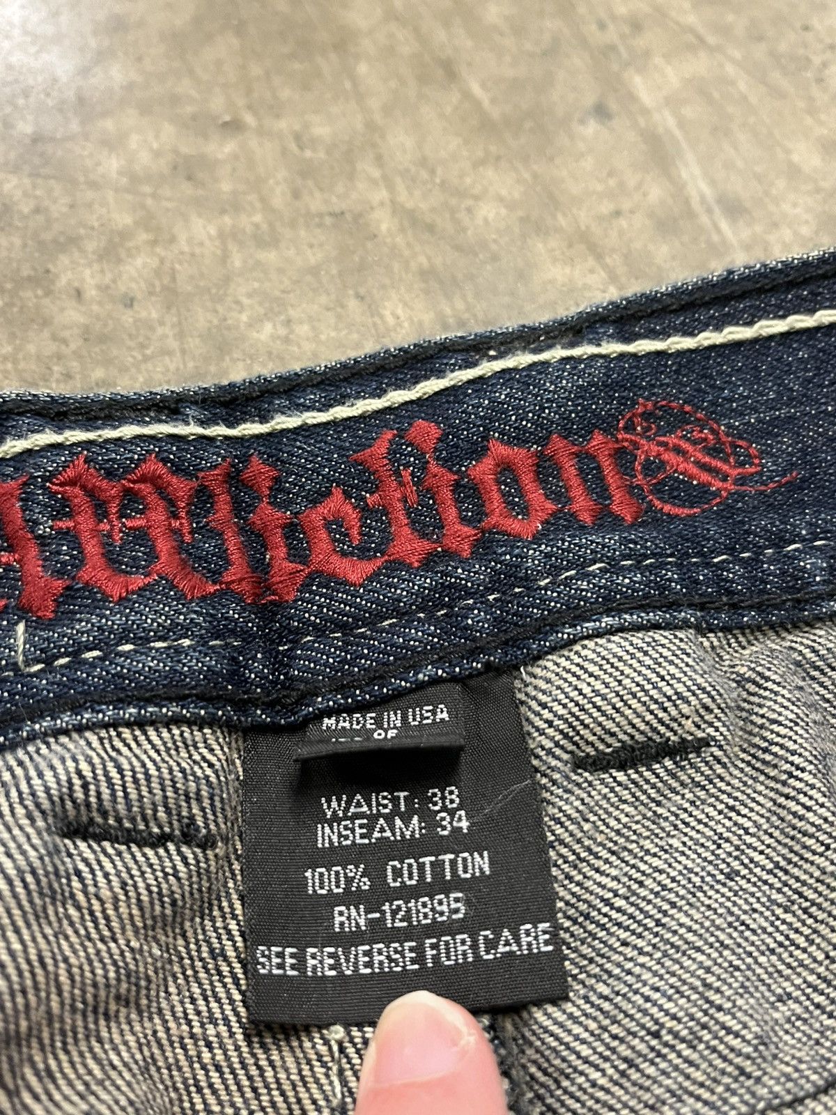Affliction × Vintage Affliction denim y2k baggy fit skater grunge opium hype NWT Size US 36 / EU 52 - 10 Thumbnail