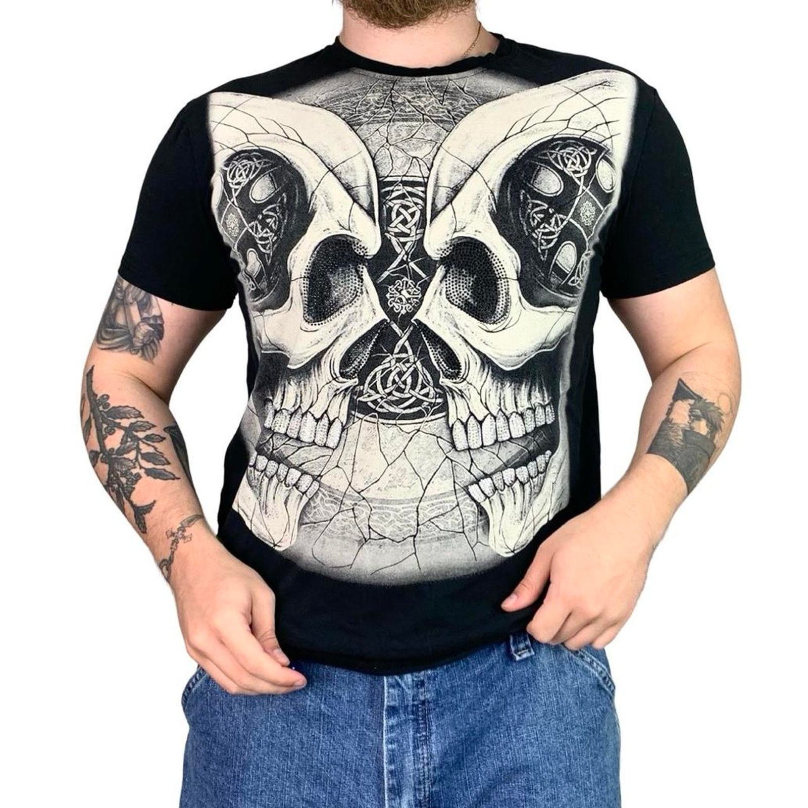 Vintage Y2k bedazzled skull affliction emo Size US L / EU 52-54 / 3 - 2 Thumbnail