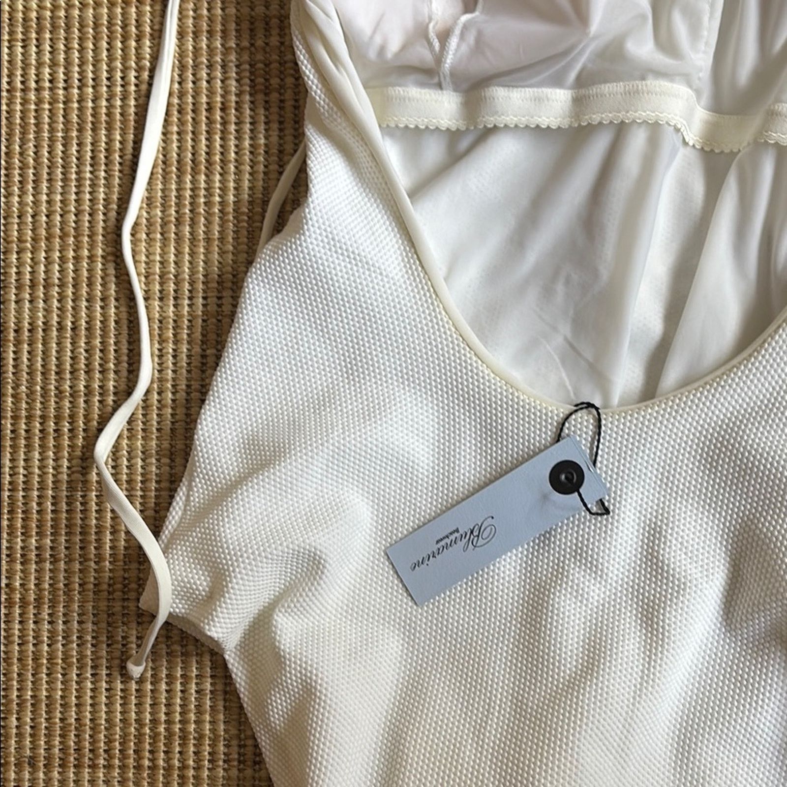 Blumarine NWT Blumarine White Floral One Piece Swimsuit Size L Size ONE SIZE - 6 Thumbnail