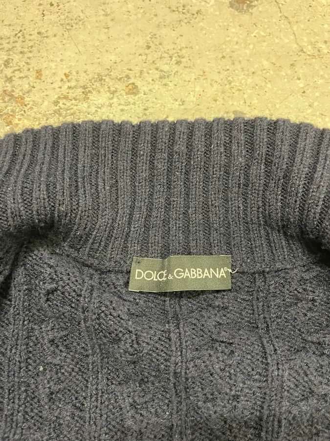 Dolce & Gabbana 2000s Dolce & Gabbana Navy Wool Zip-up Sweater Size US S / EU 44-46 / 1 - 9 Thumbnail