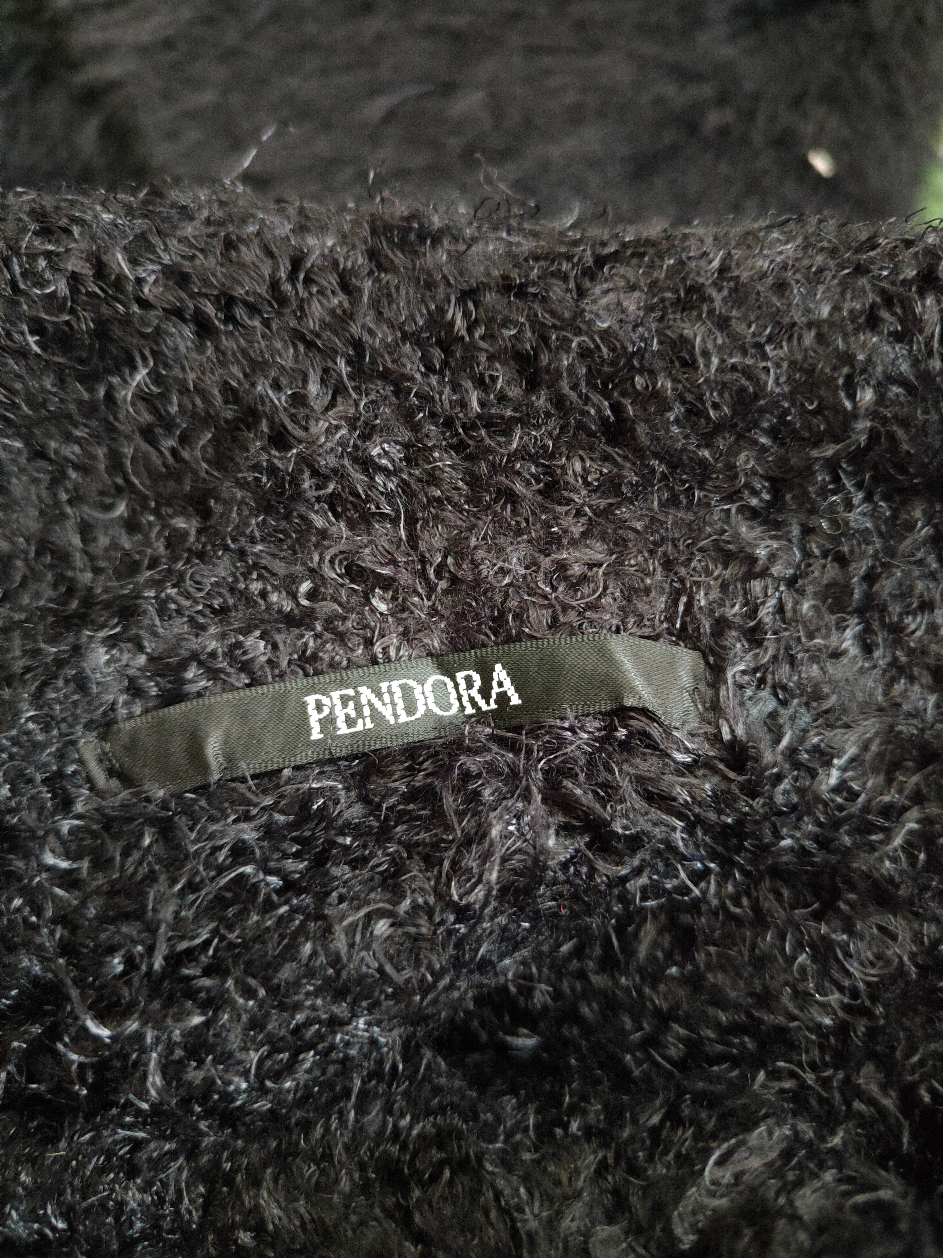 Homespun Knitwear × Japanese Brand × Vintage Pendora Black Shag Shaggy Fur Mohair Knitwear #S2074 Size L / US 10 / IT 46 - 12 Thumbnail