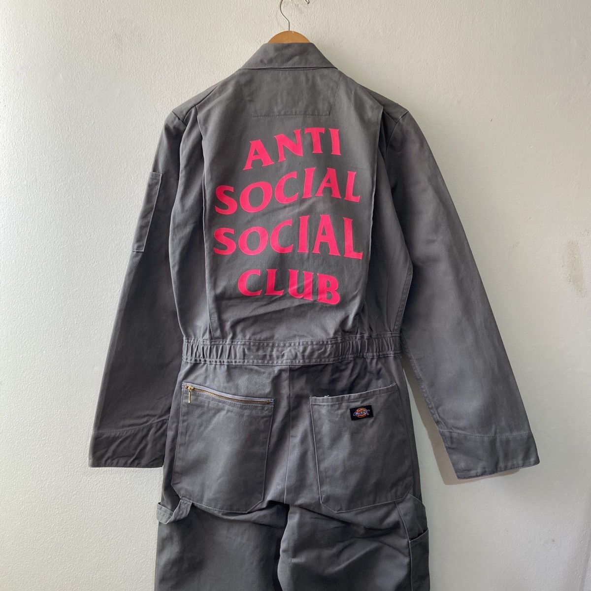 image of Anti Social Social Club x Dickies Boiler Siut / Coveralls in Grey, Men's (Size Small)