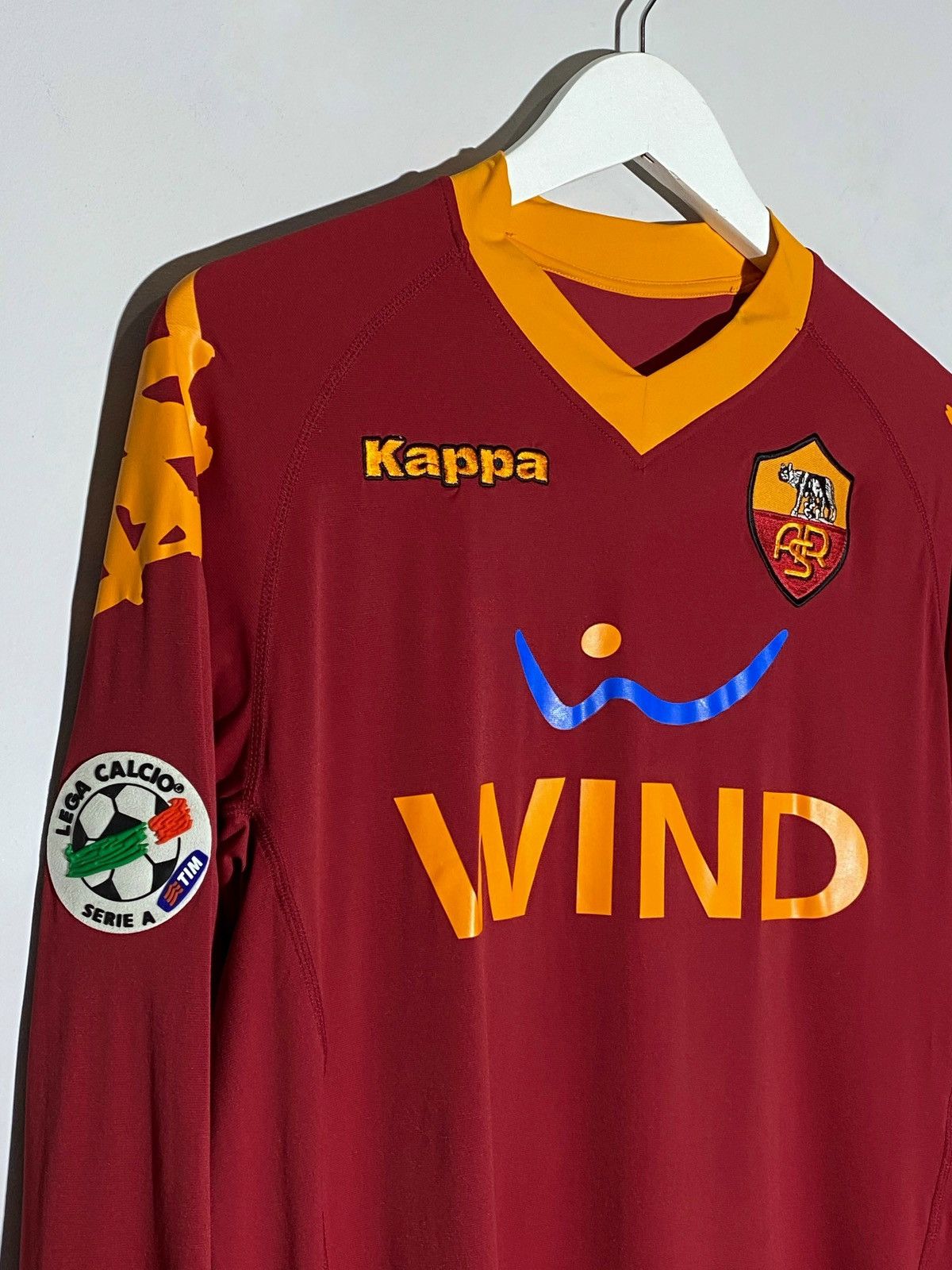 Kappa Kappa AS Roma 2009 Long Sleeve #10 Totti Soccer Jersey Size US L / EU 52-54 / 3 - 4 Thumbnail