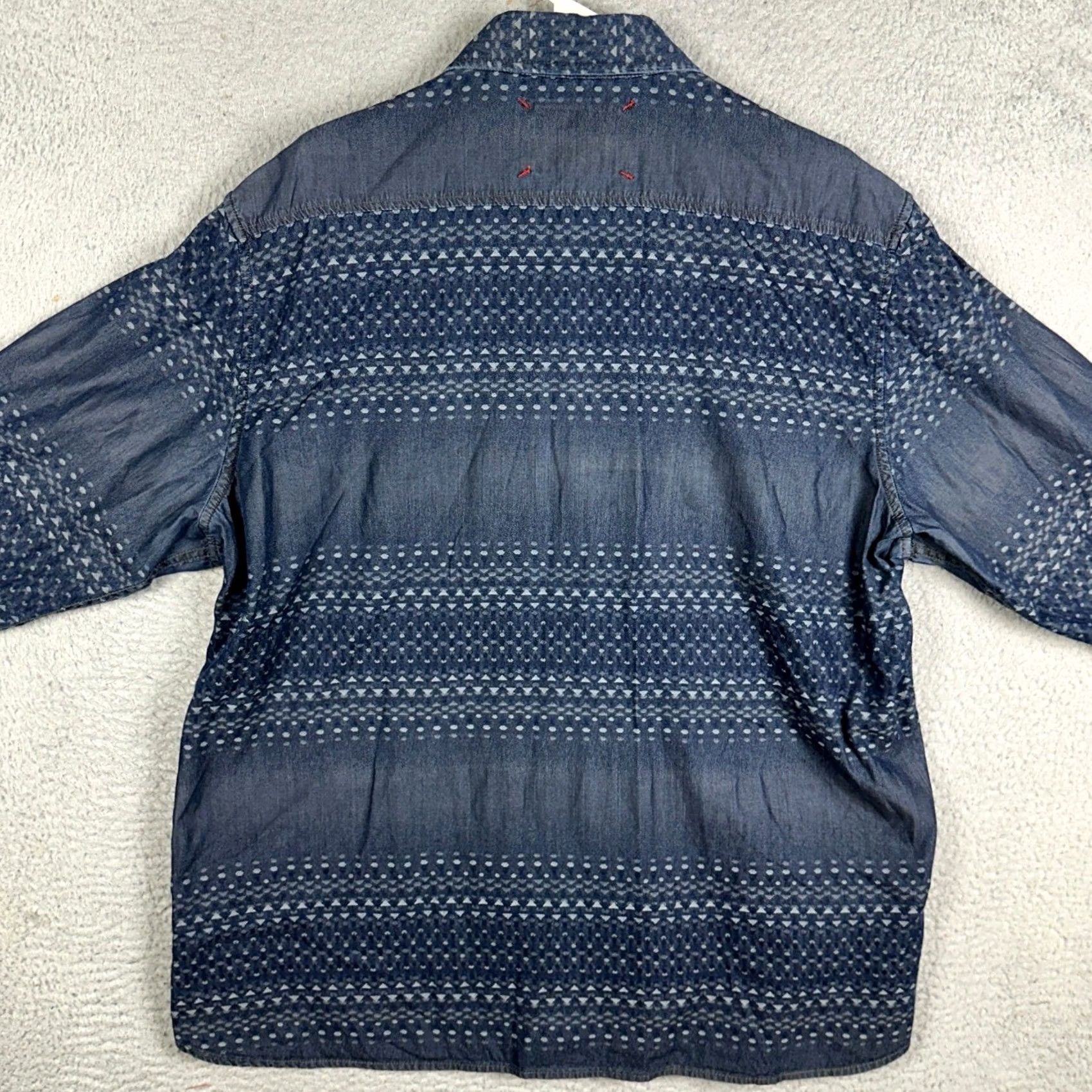 Robert Graham Robert Graham Shirt Mens 2XL Navy Blue Button Up Geometric Long Sleeve Casual Size US XXL / EU 58 / 5 - 3 Thumbnail