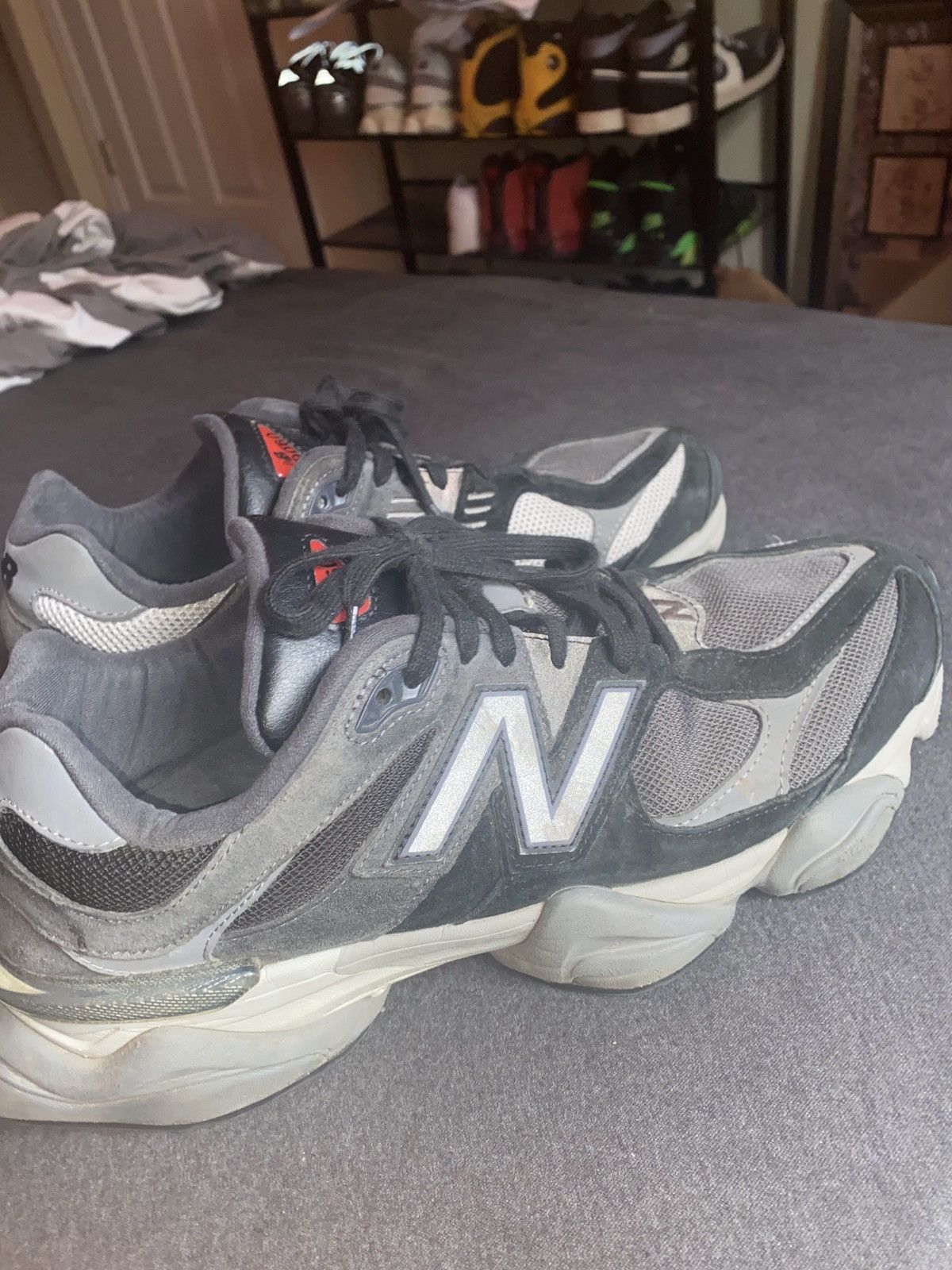 New Balance Black and grey new balance 9060 Size US 12 / EU 45 - 11 Thumbnail
