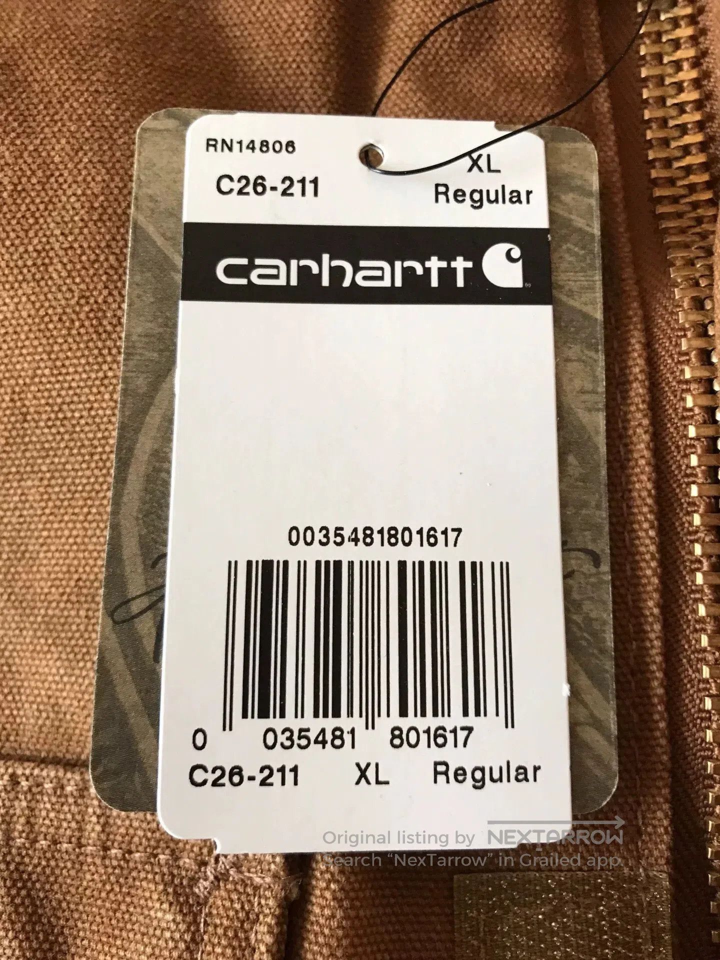 Carhartt Carhartt C26 Brown Washed Canvas Jacket. Size US XL / EU 56 / 4 - 8 Thumbnail