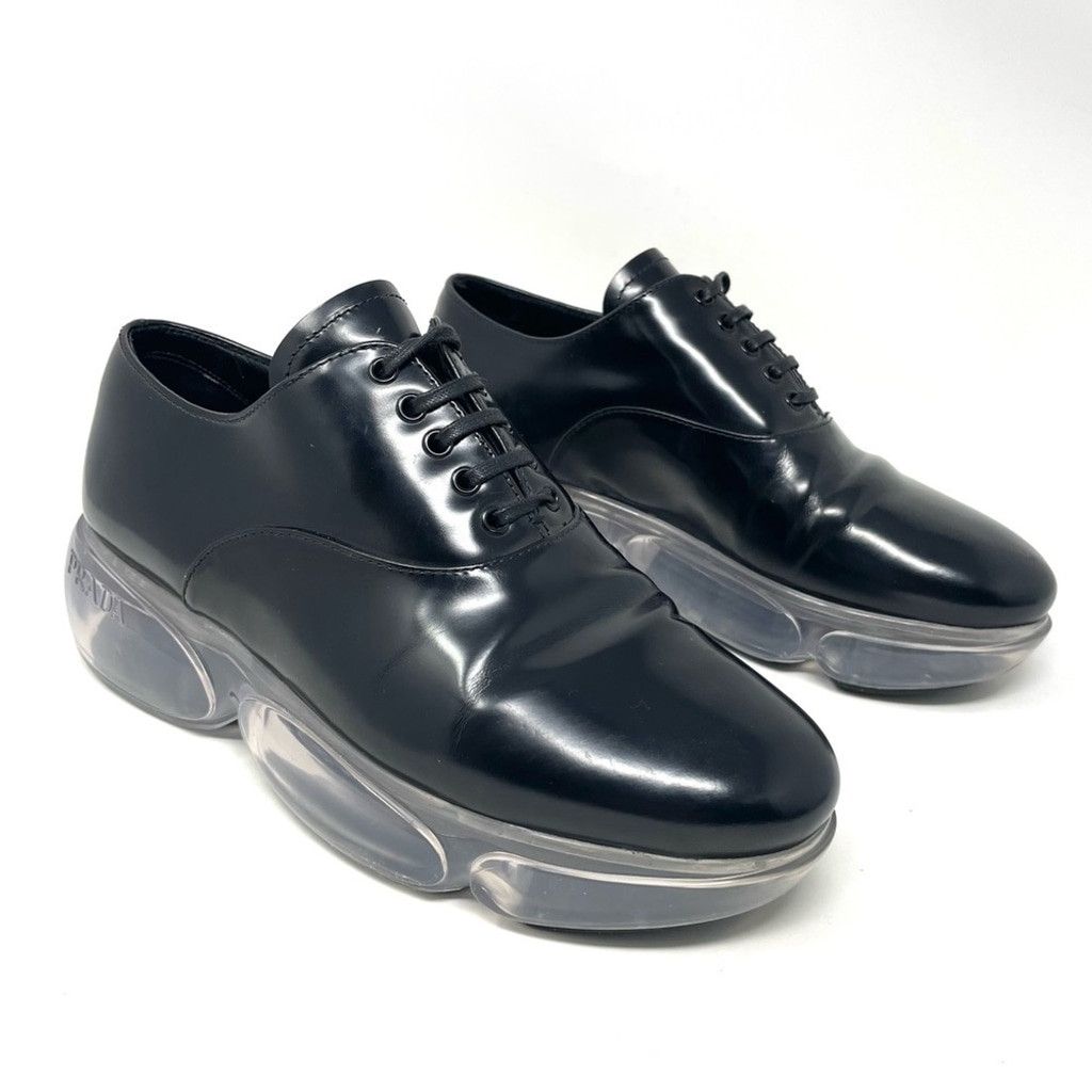 Prada Prada Black Lace Up Derby Shoes with Clear Air Sole Size 36 Size US 5 / IT 35 - 5 Thumbnail