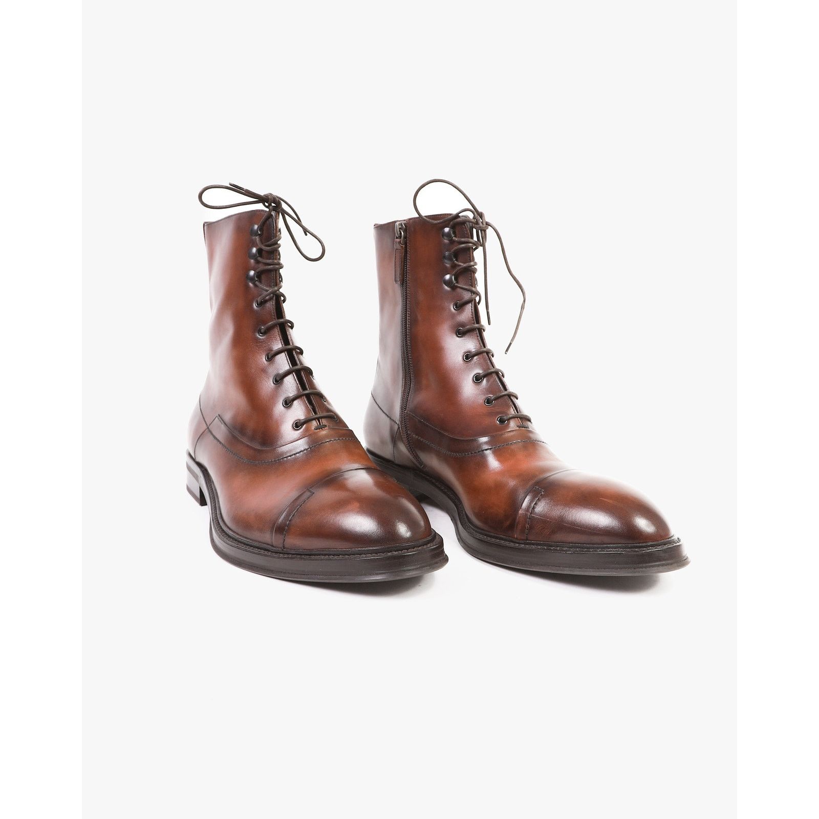 Berluti FW17 Eris Bergen Lace Boots in Brown Leather Size US 11 / EU 44 - 2 Thumbnail
