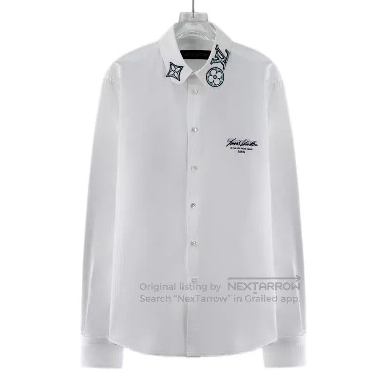 Louis Vuitton Louis Vuitton White presbyopic embroidered cotton lapel si Size US S / EU 44-46 / 1 - 1 Thumbnail
