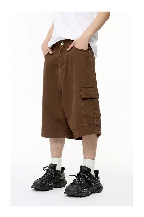 Other Casual Straight Cotton Brown Denim Shorts Size US 32 / EU 48 - 4 Thumbnail