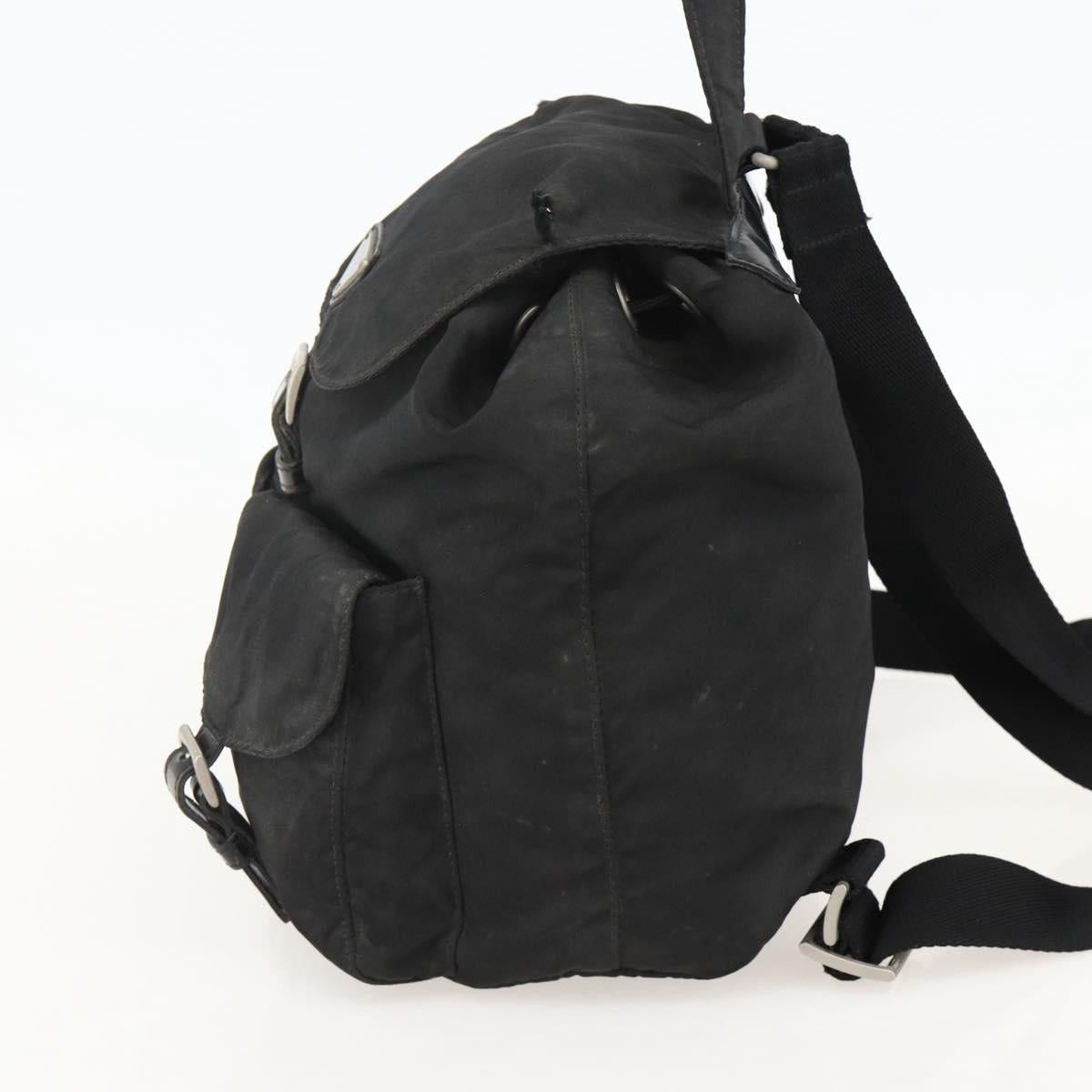 PRADA Backpack Nylon Black Silver Auth YKZ1087 PRADA Backpack Nylon Black Silver Auth YKZ1087 - Jerrillo main image 3
