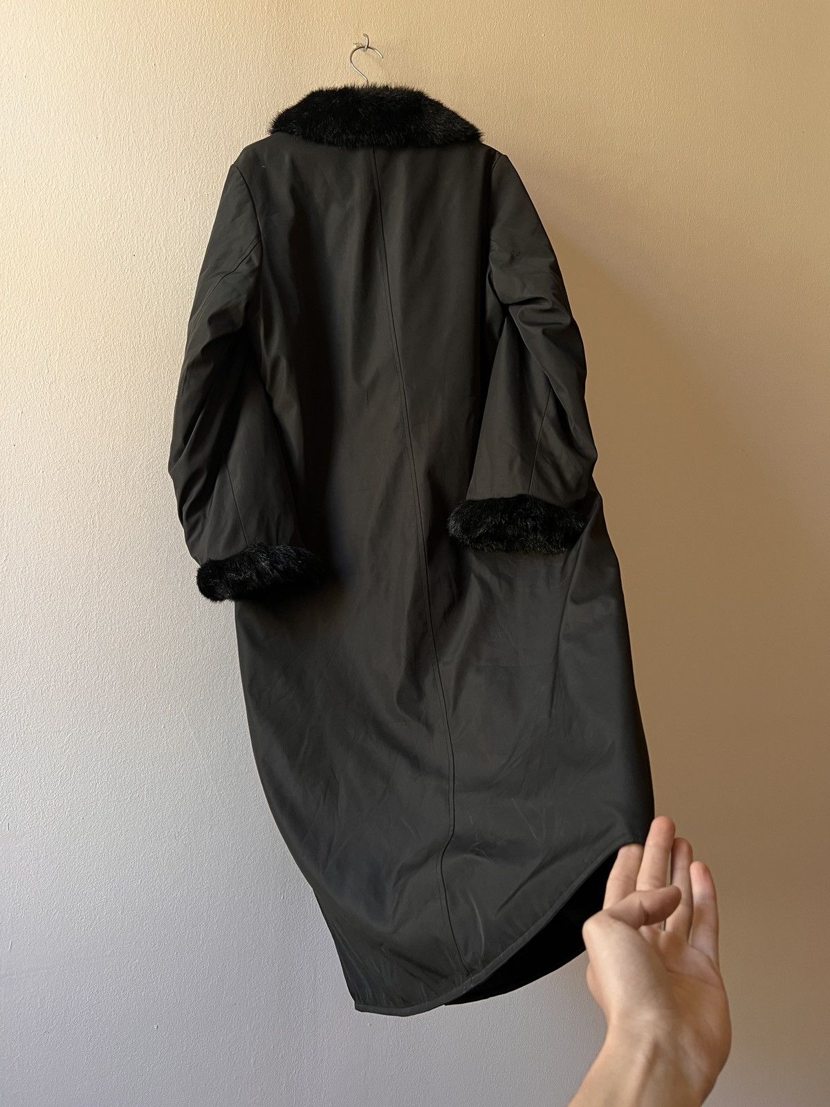 Balmain Vintage Balmain Black Fur Trench Coat Size S / US 4 / IT 40 - 4 Thumbnail