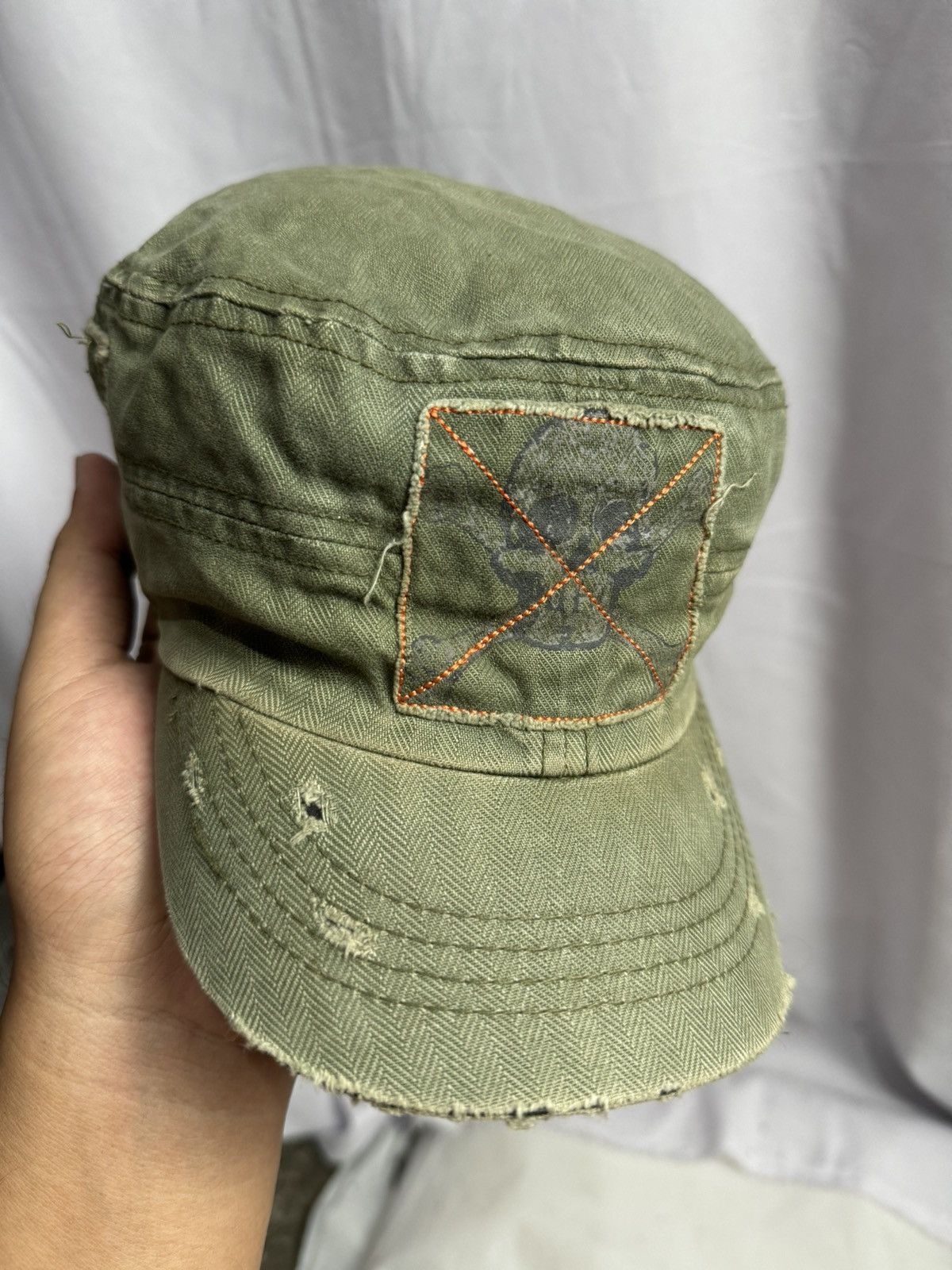 If Six Was Nine × Japanese Brand × PPFM Cadet Hats Skulls Koutake Distressed Ifsix goa lgb style Size ONE SIZE - 4 Thumbnail