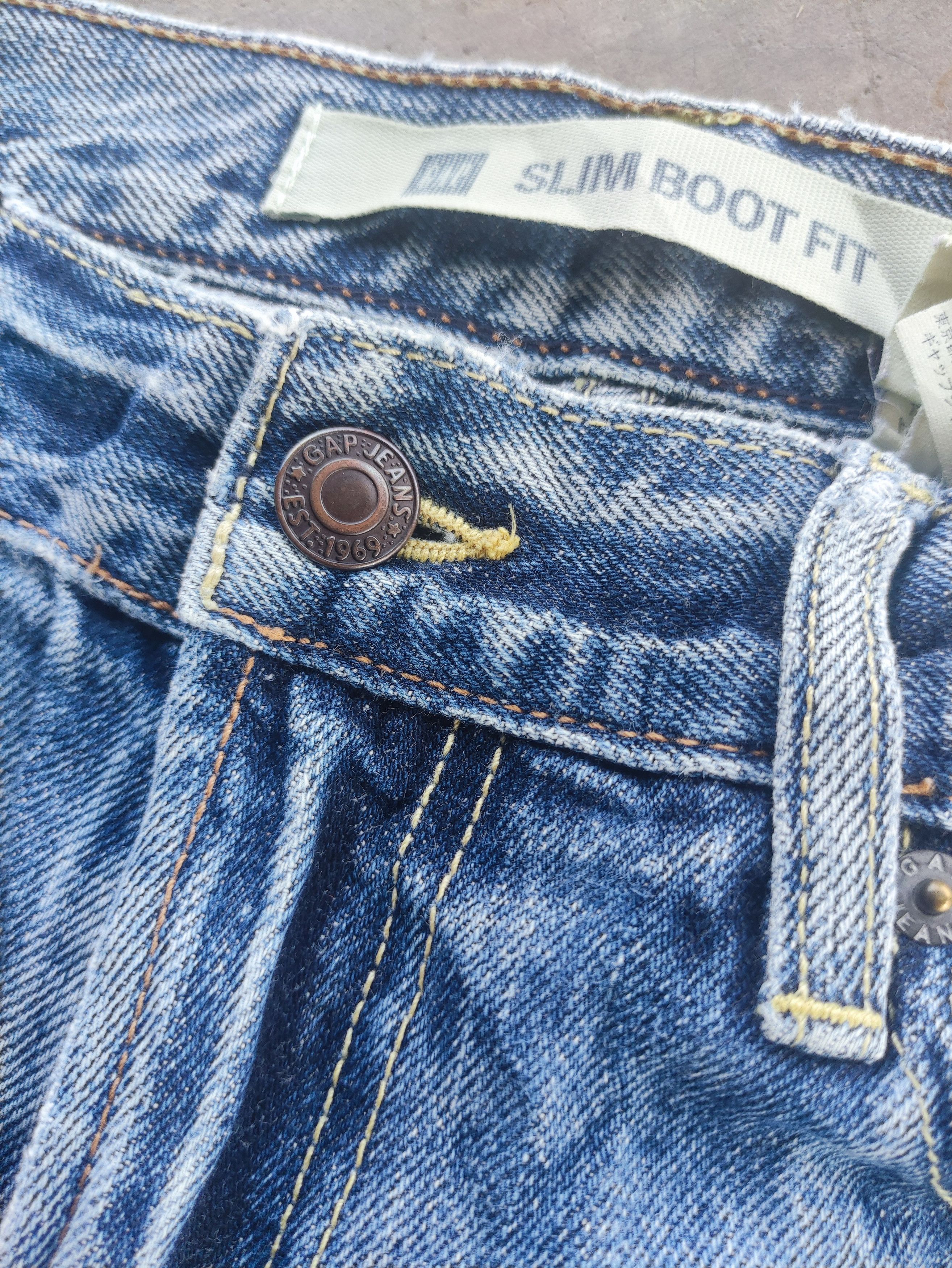 Gap Vintage Gap Brand Micro Flare Denim Distressed Faded Pants Size US 33 - 5 Thumbnail