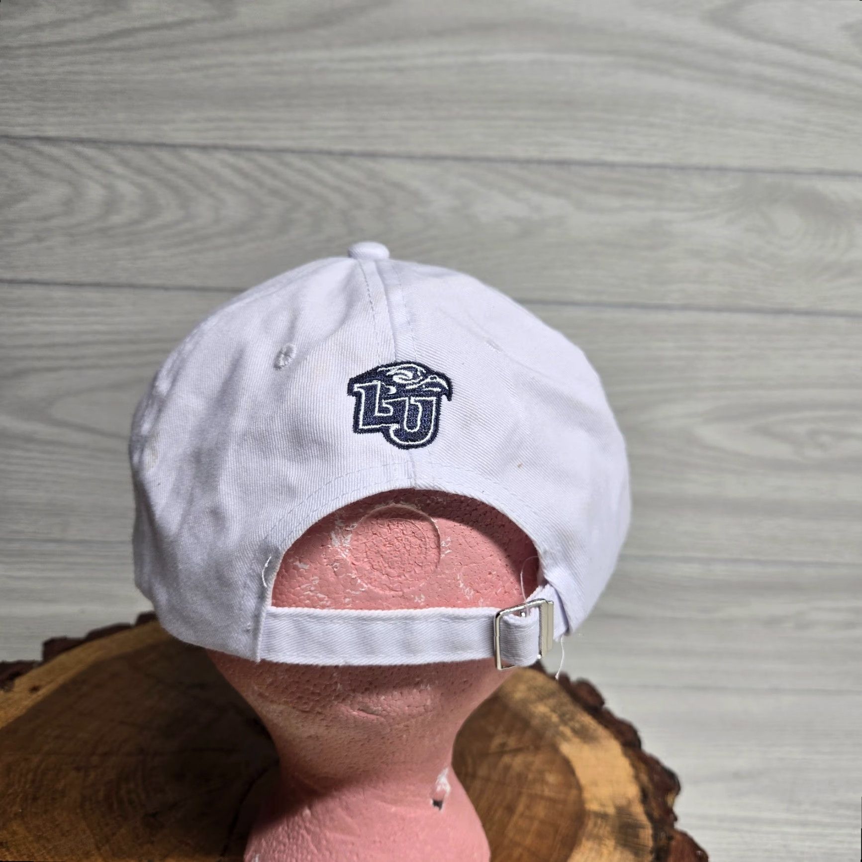 Vintage VINTAGE Liberty University Hat Baseball Cap Unisex Adults One Size White University College Football Style Adjustable Mens Womens Boys Girls Size ONE SIZE - 3 Thumbnail