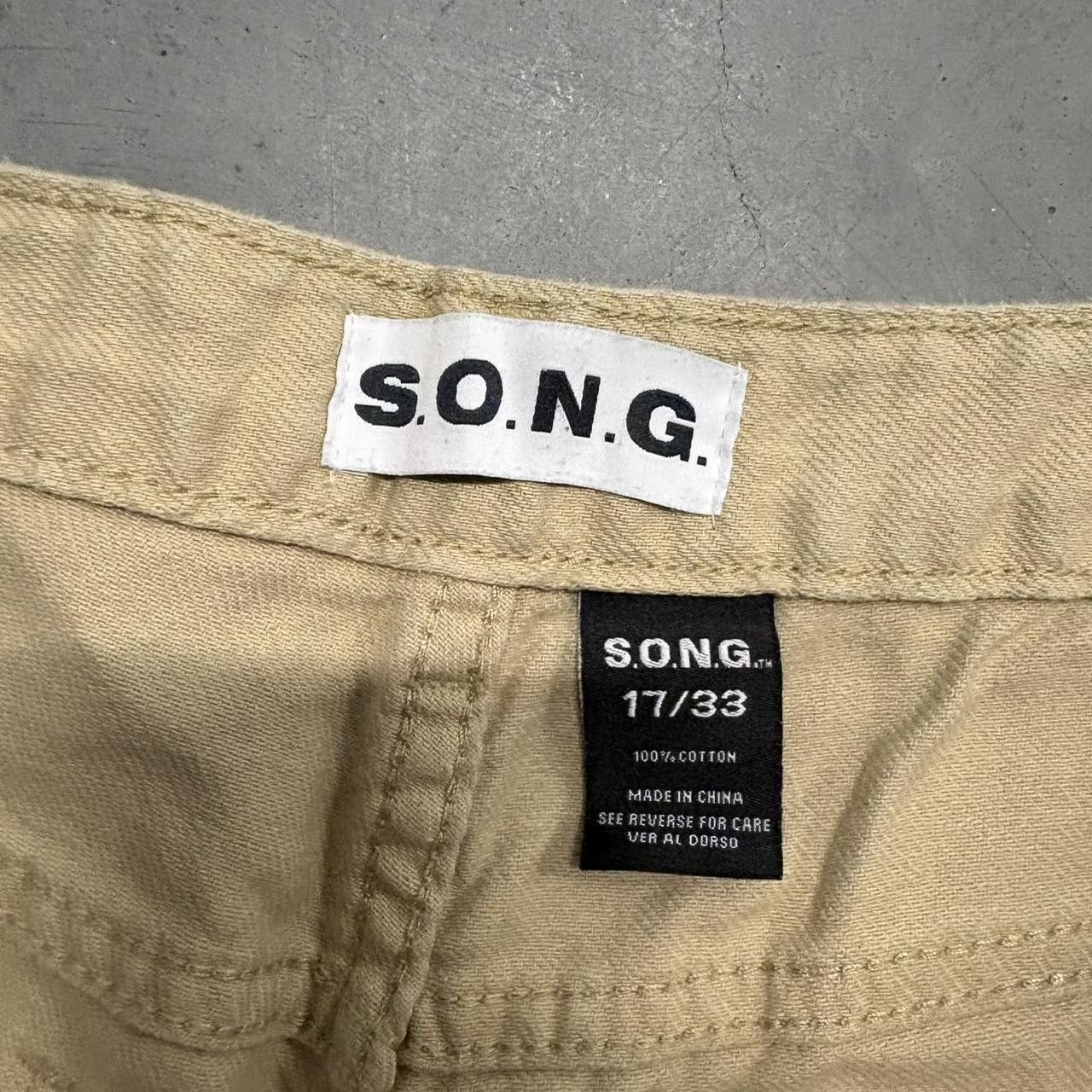 Vintage Crazy Vintage Y2K/2000s Baggy Skater Style Tan Khaki Cargo Pants! Size US 26 / EU 42 - 8 Thumbnail