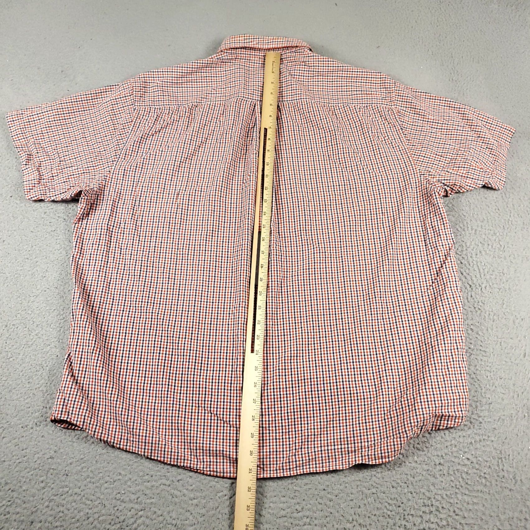 Ralph Lauren Ralph Lauren Shirt Mens XL Orange Blue Check Casual Button-Up Short Sleeve Size US XL / EU 56 / 4 - 4 Thumbnail