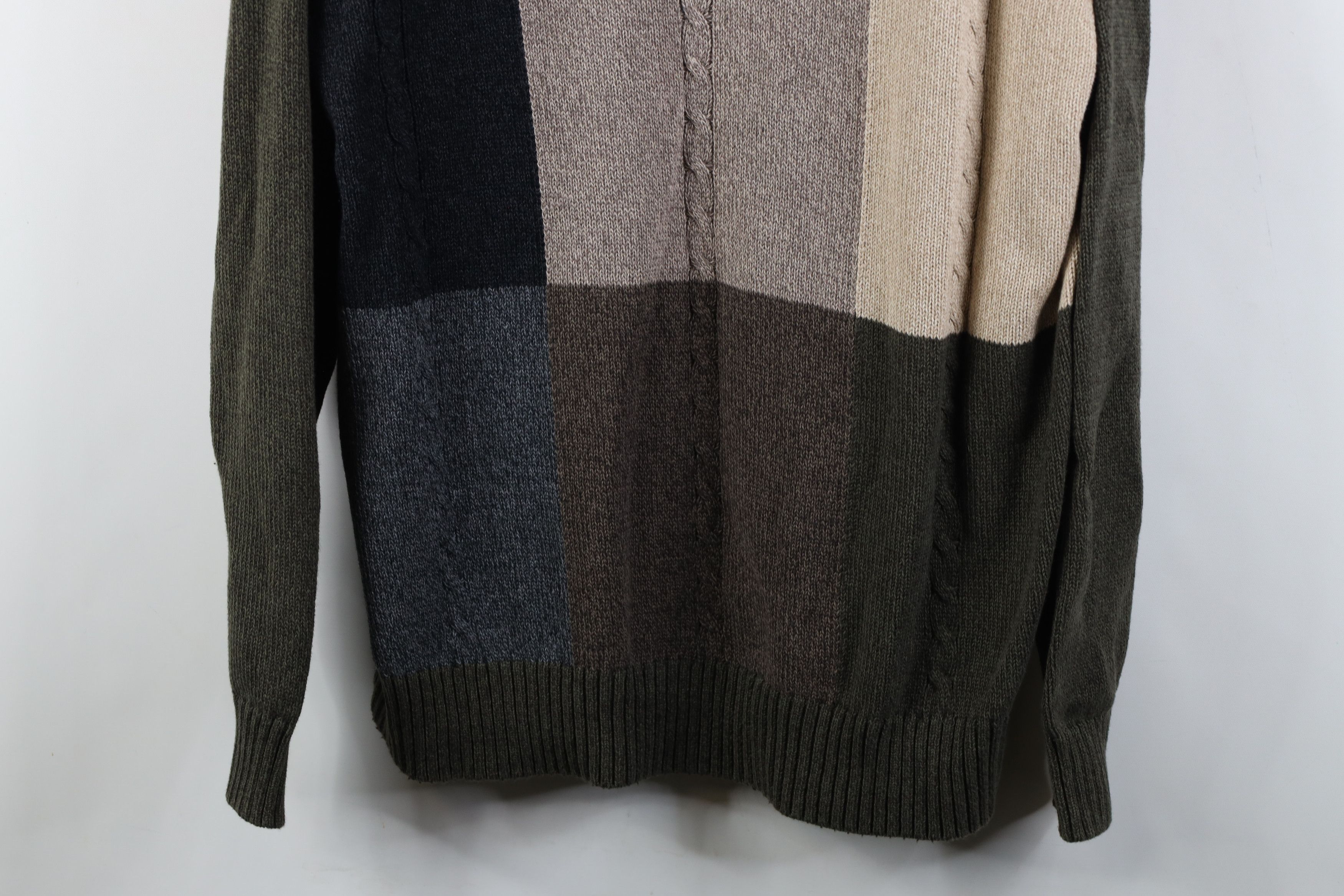 Vintage Vintage 90s Streetwear Ribbed Cable Knit Crewneck Sweater Size US XL / EU 56 / 4 - 3 Thumbnail
