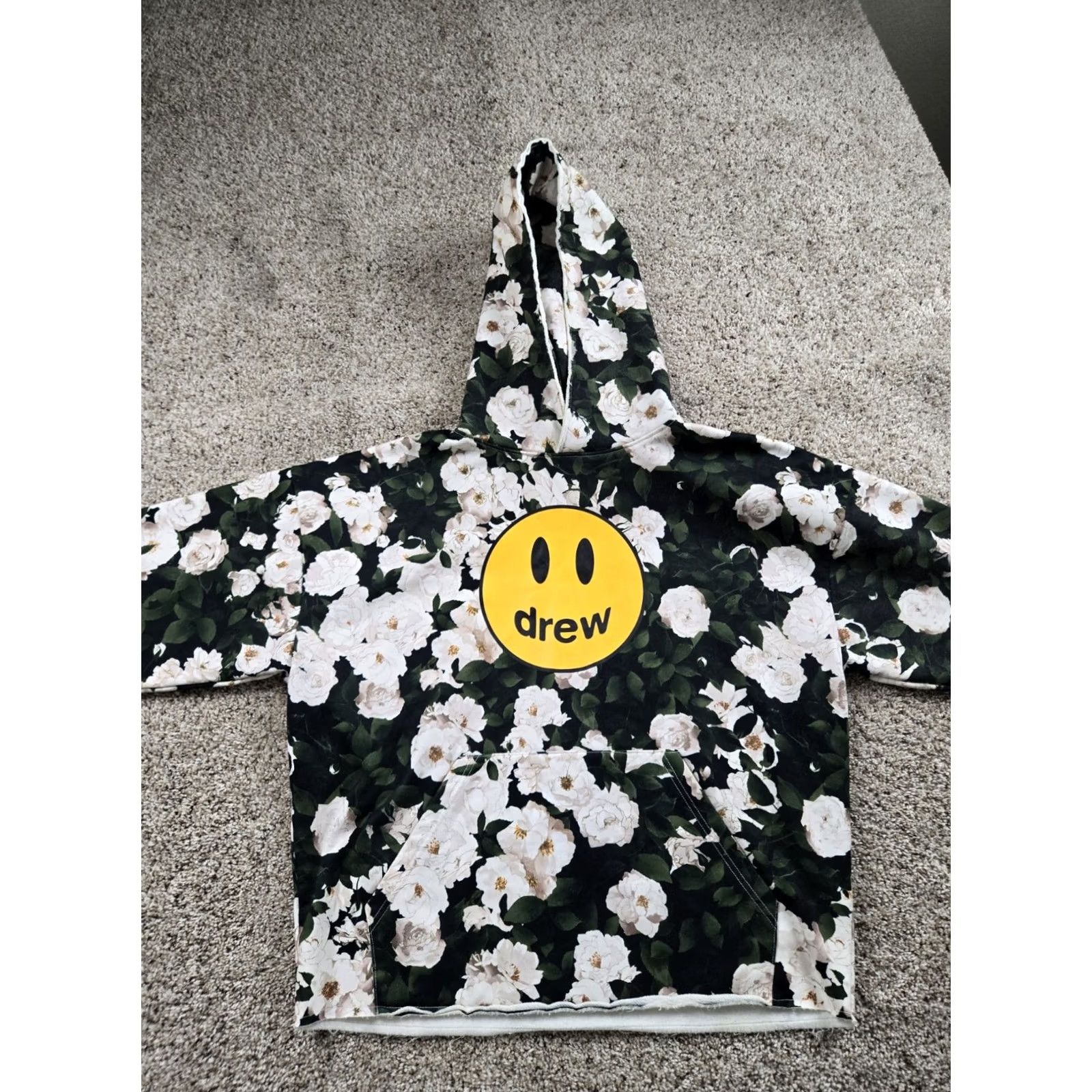 Drew House Drew House Hoodie Small Mens Mascot Pullover Sweatshirt Roses Deconstructed Multicolor Floral Oversized Graphic Print Hooded Knit Cotton Size US S / EU 44-46 / 1 - 4 Thumbnail