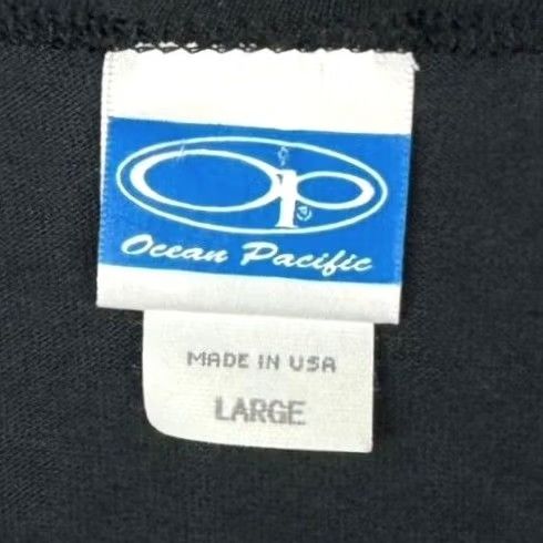 Ocean Pacific VINTAGE Ocean Pacific Men's Tank Top Black Large Single Stitch 90s Size US L / EU 52-54 / 3 - 4 Thumbnail