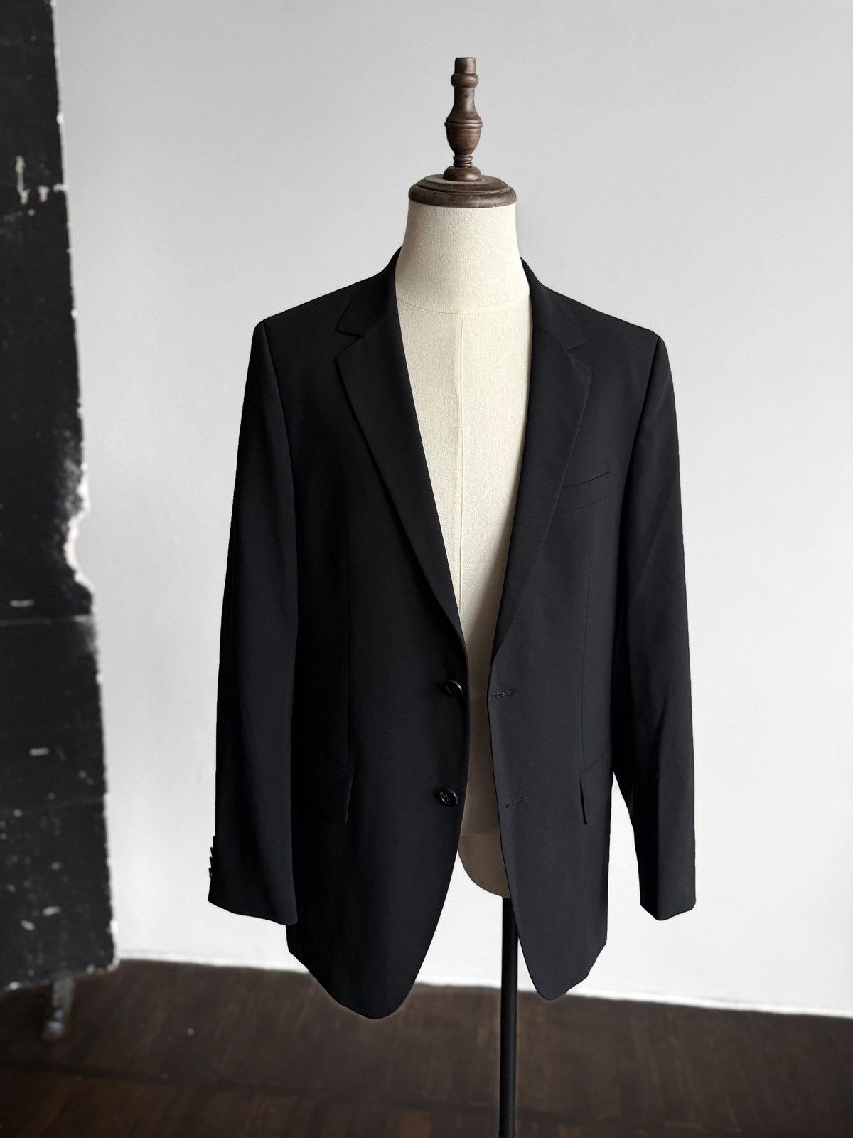 HUGO Hugo Boss Mens Black Wool Blend Suit Jacket Blazer