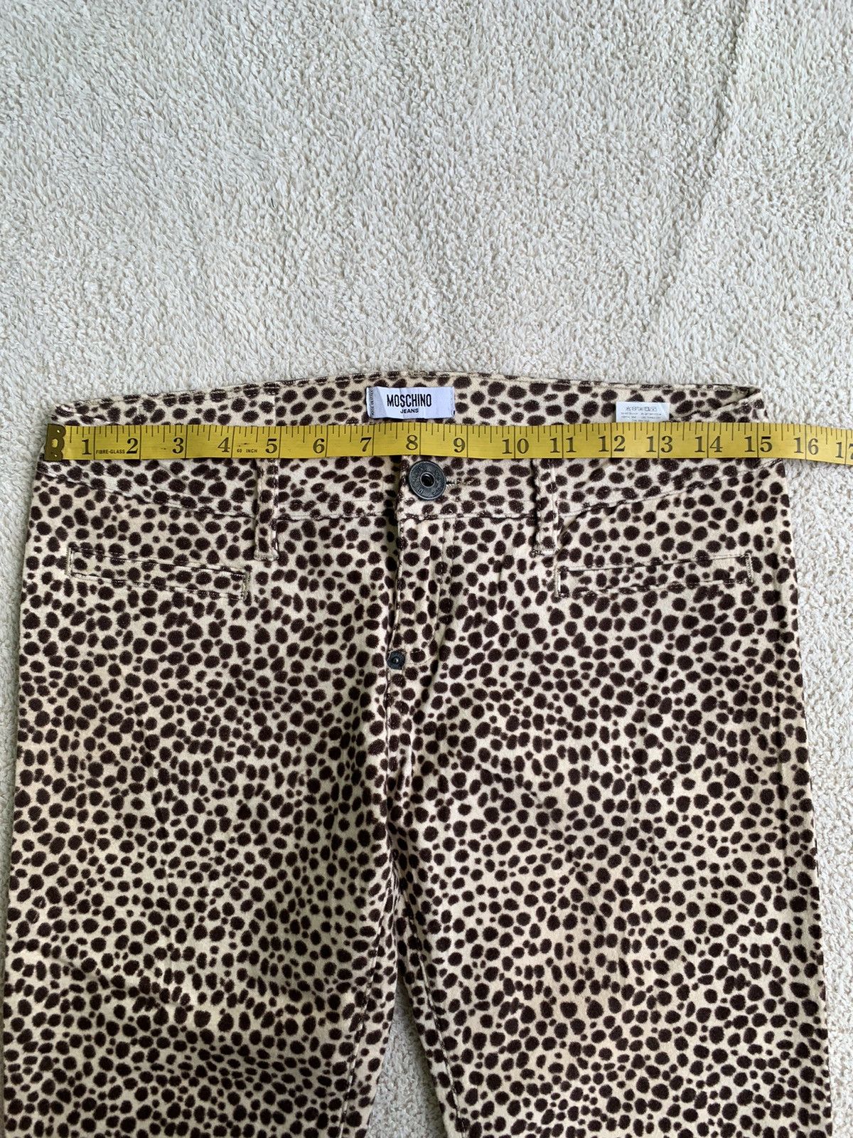 Designer × Moschino Moschino Leopard Flared Jeans Size 29" - 13 Thumbnail