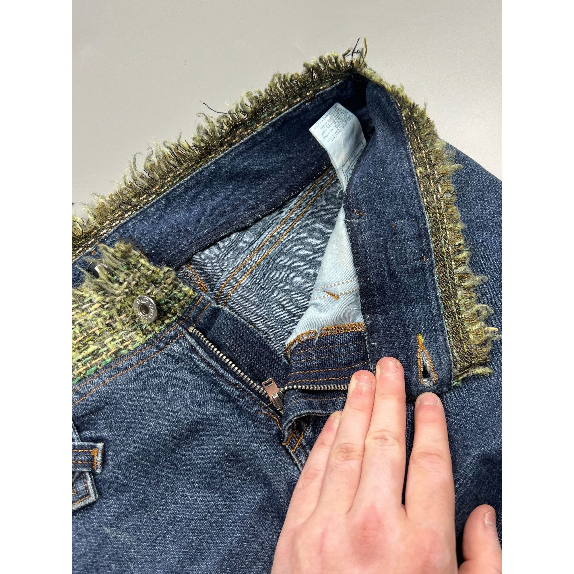 Dolce & Gabbana Dolce & Gabbana Tweed Waist Denim Jeans Pants (Y0842) Size 28" / US 6 / IT 42 - 5 Thumbnail