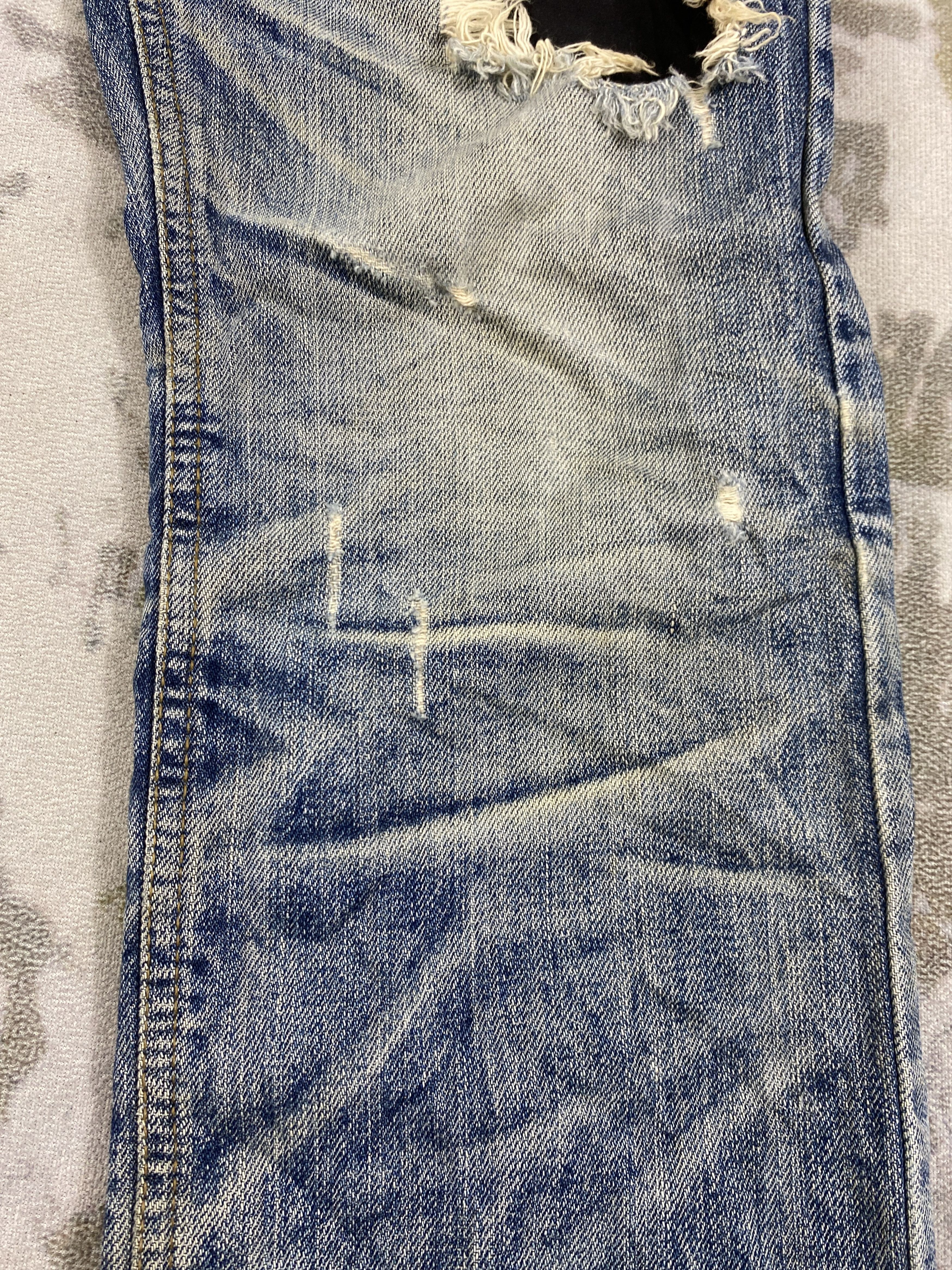 If Six Was Nine Vintage DPSR Distressed Blue Jeans 33x31.5 Denim- JN3797 Size US 33 - 13 Thumbnail