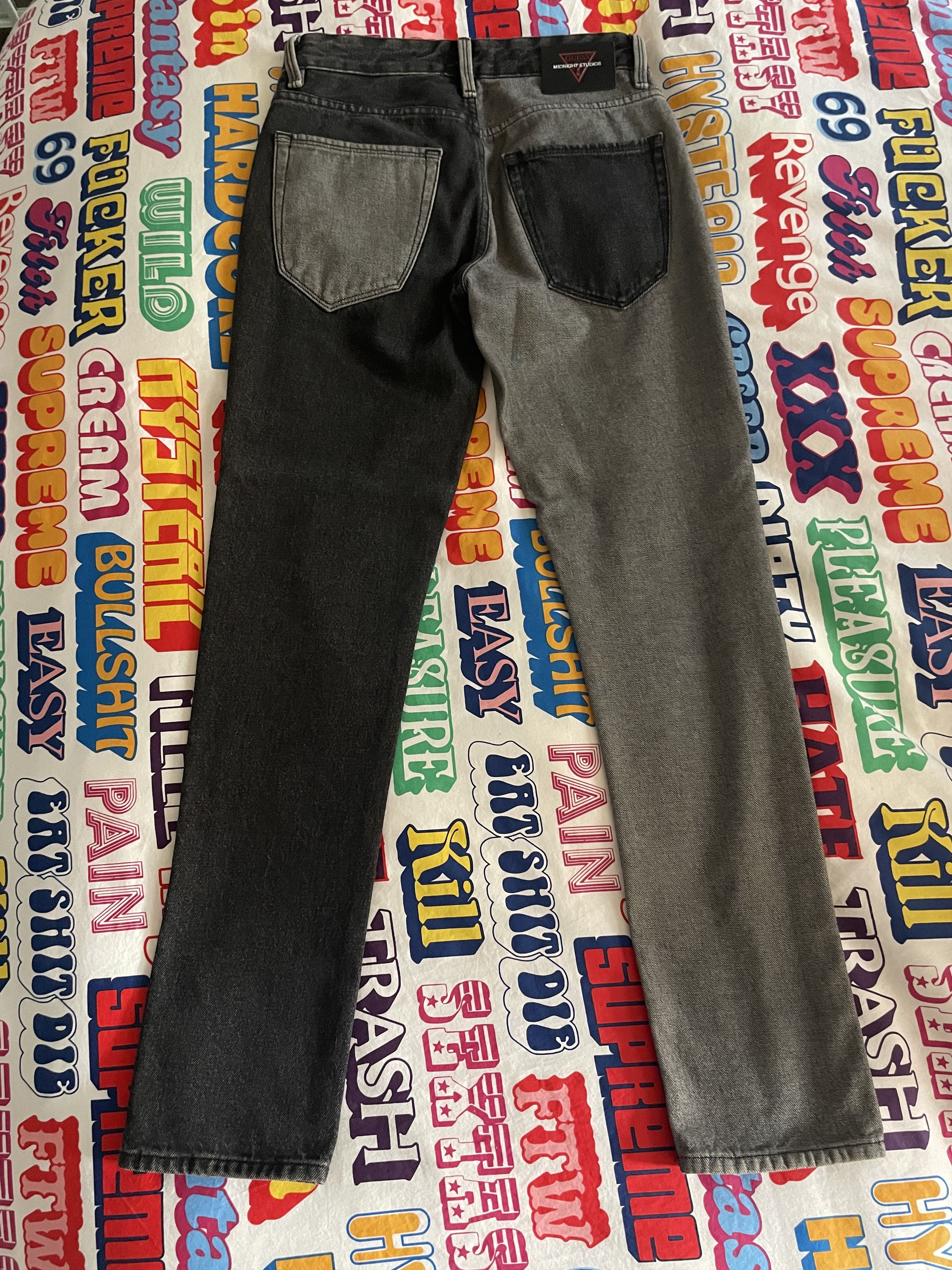 Guess × Midnight Studios Midnight Studios x Guess Two Tone Jeans Black Size 1 Size US 30 / EU 46 - 2 Thumbnail