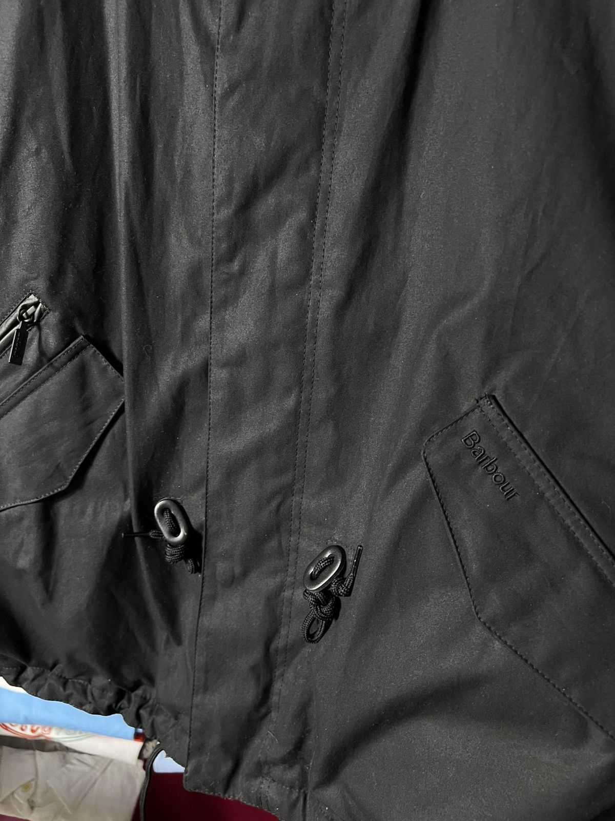 Barbour 🔥RRP715€ NWT Barbour Short Wind Waxed Parka Jacket Size L 🇬🇧🖤 Size US L / EU 52-54 / 3 - 12 Thumbnail