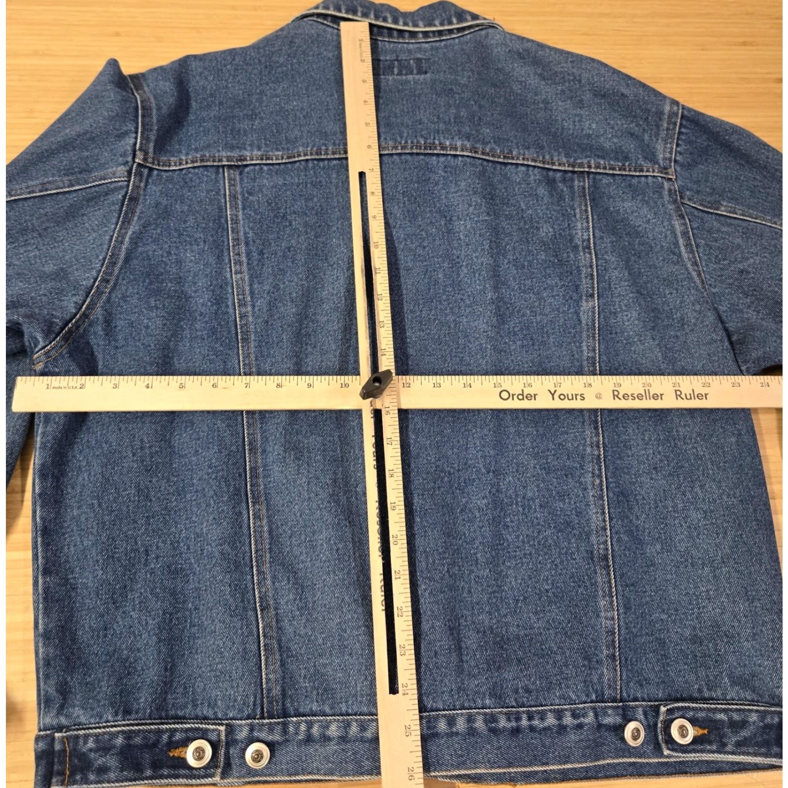 Denime Blue League Denim Jacket Mens Large Blue Trucker Sahara Hotel Casino Vegas Logo Size US L / EU 52-54 / 3 - 7 Thumbnail