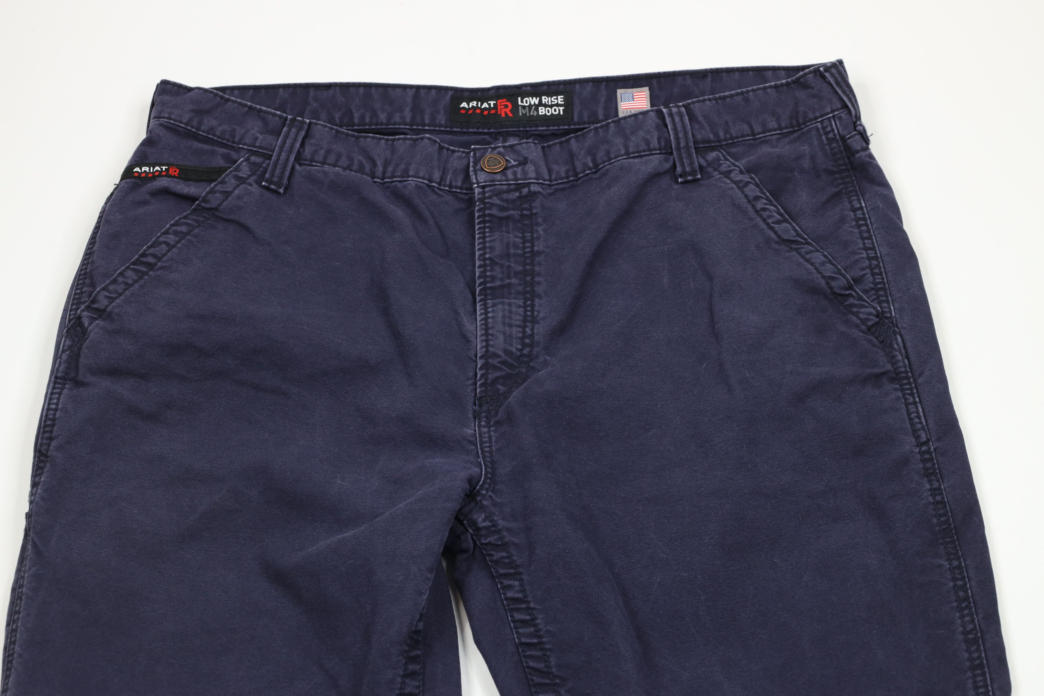 Ariat × Vintage Ariat FR Resistant Low Rise M4 Bootcut Canvas Pants Blue Size US 42 / EU 58 - 2 Thumbnail